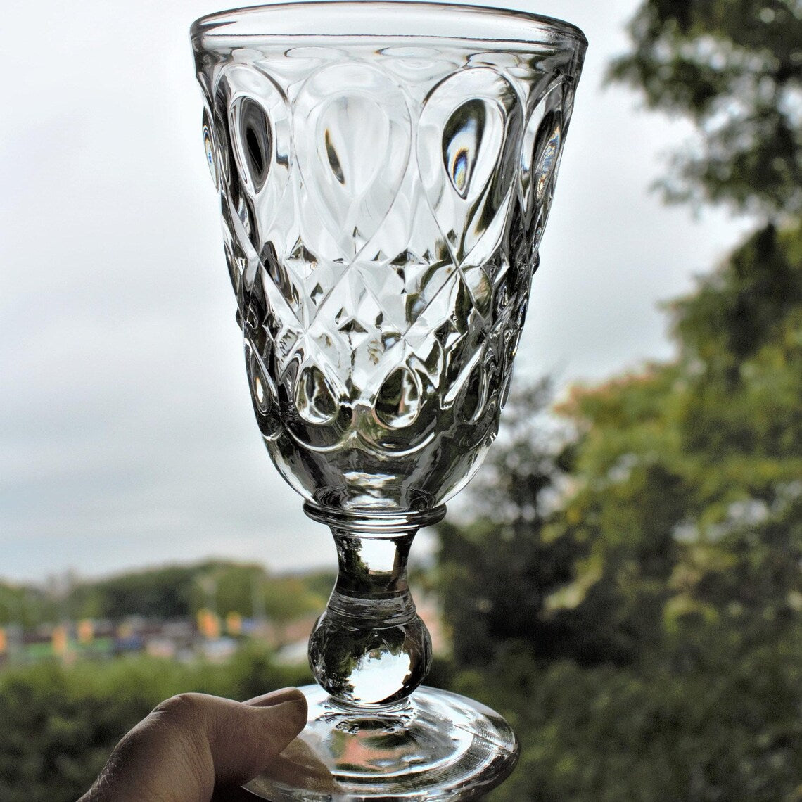 Vintage La Rochère French Cocktail Glasses – Set of 2 Le Lyonnais Crystal-Style Goblets