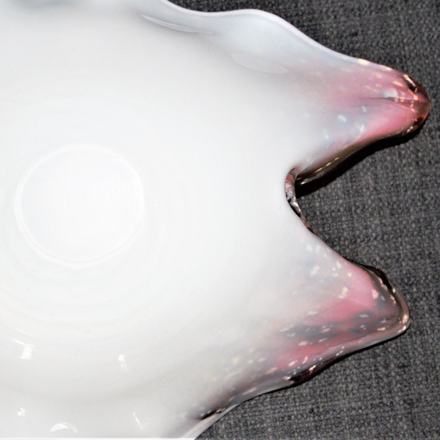 Vintage Murano Glass Bowl: Orange Aventurine Tutti Frutti Pinched Bowl