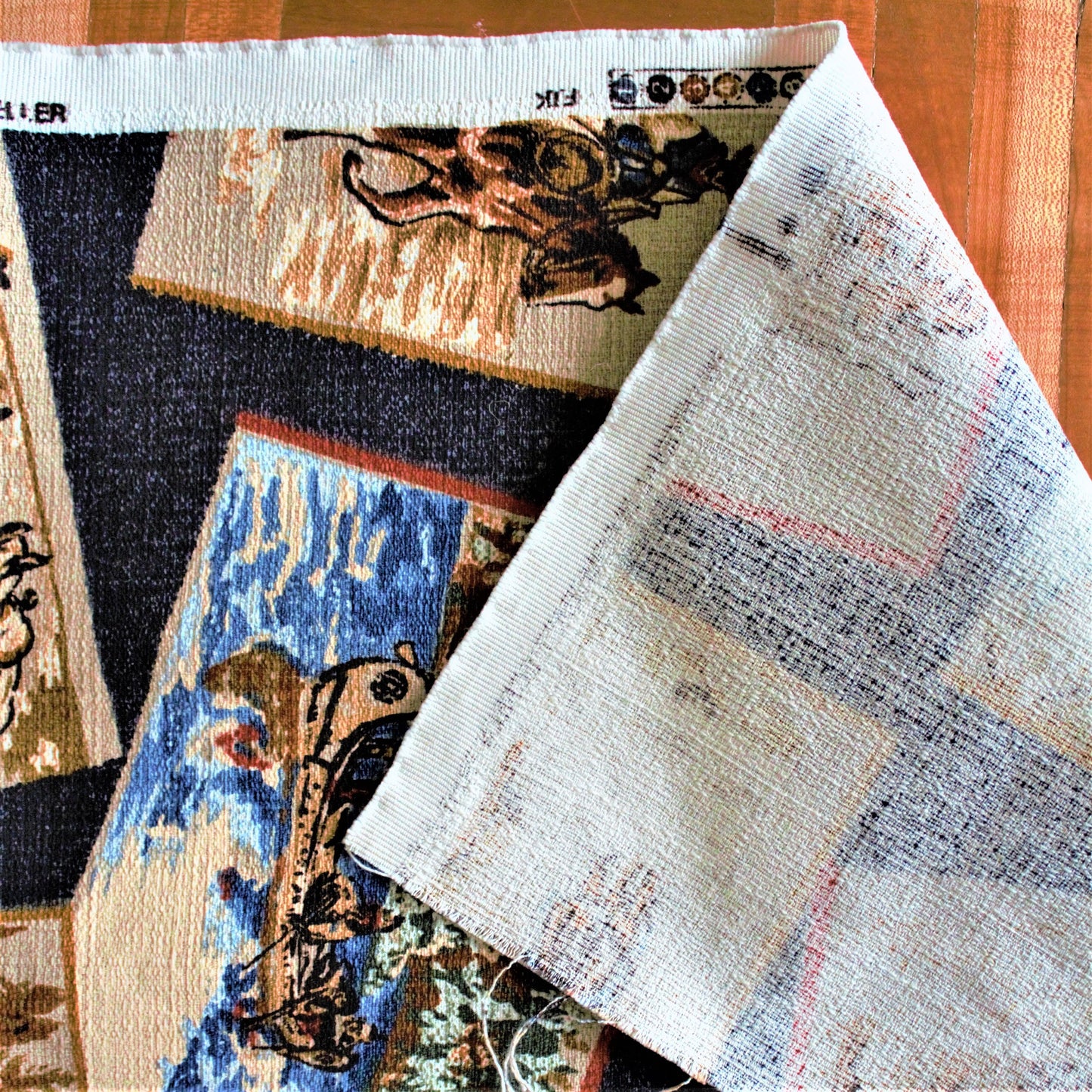 Vintage Western Fabric: Cowboy & Pioneer Scenes, Bloomcraft Remnant