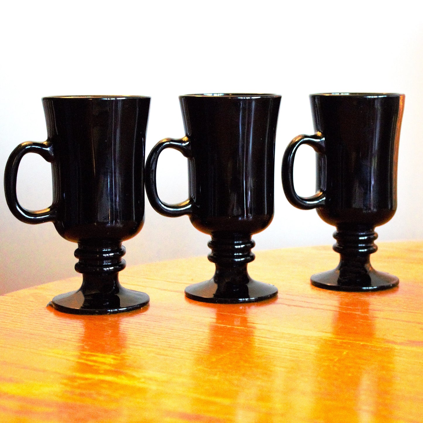 Matte Black Coffee Mug Set - 3pc Modern Black Decor