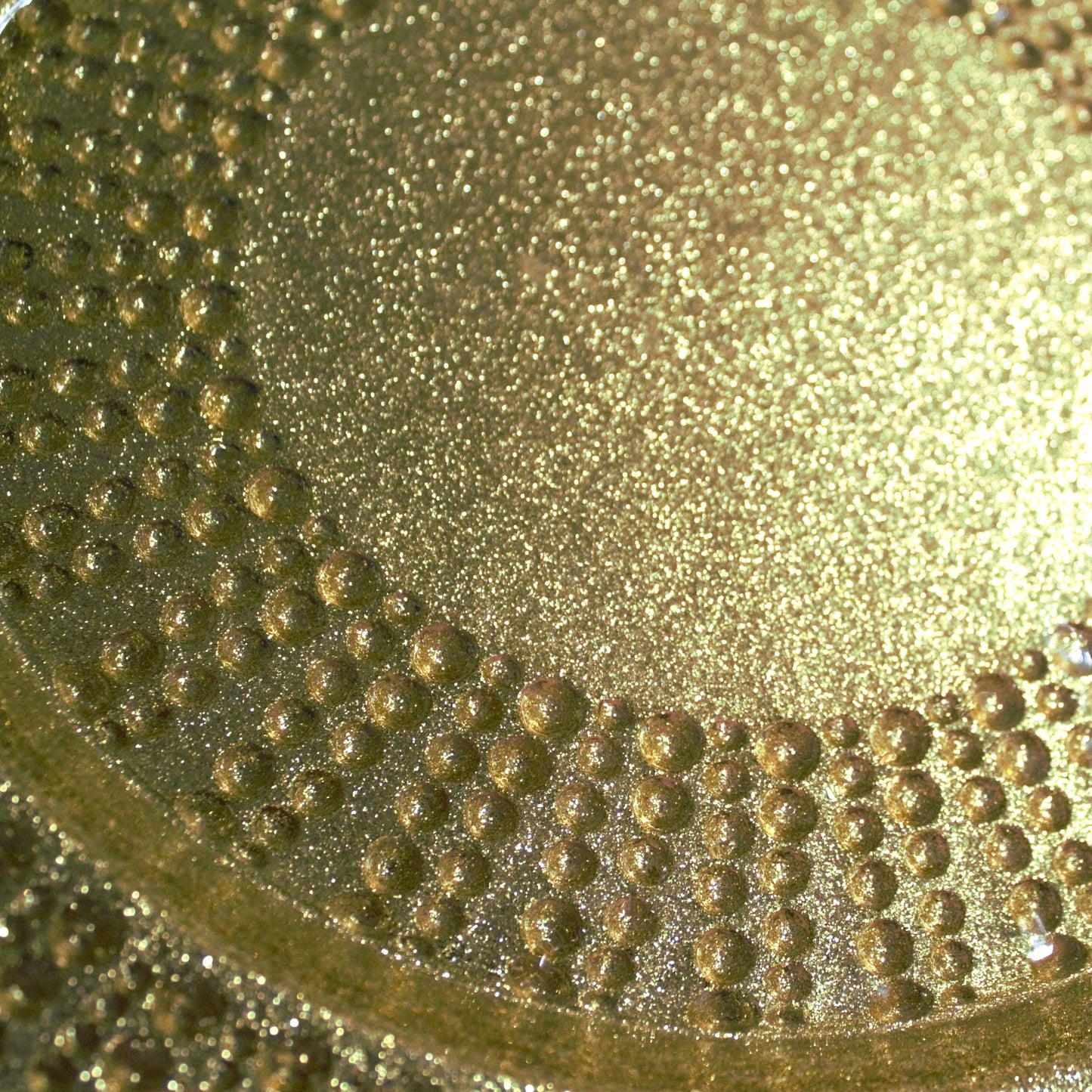 Gold Glitter Glass Charger Plates - Bowring Scalloped Edge - Set of 4