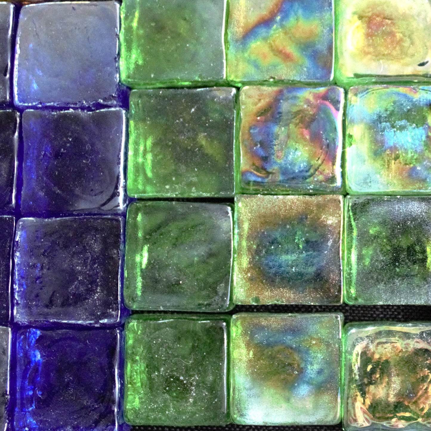 Iridescent Stained Glass Pieces, Craft Supplies, 35 Mixed Shapes
