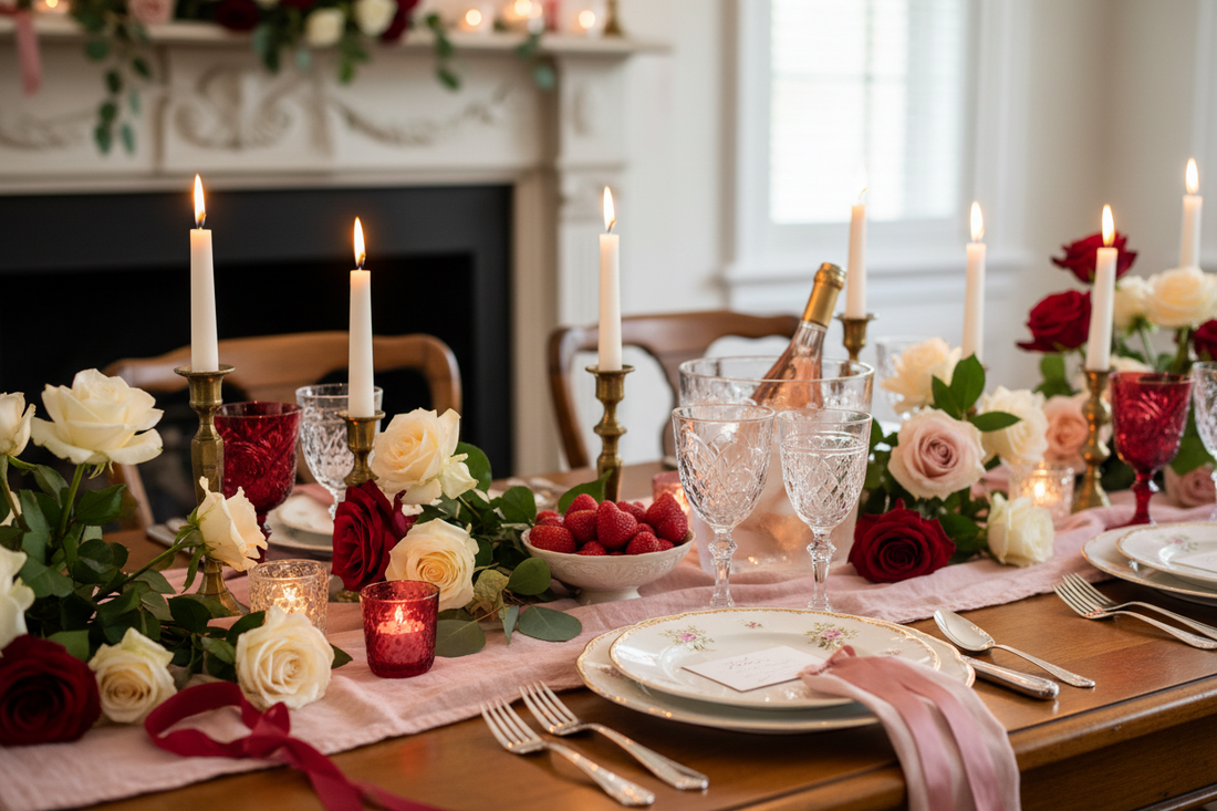 A Romantic Valentine’s Day Tablescape with Vintage Charm