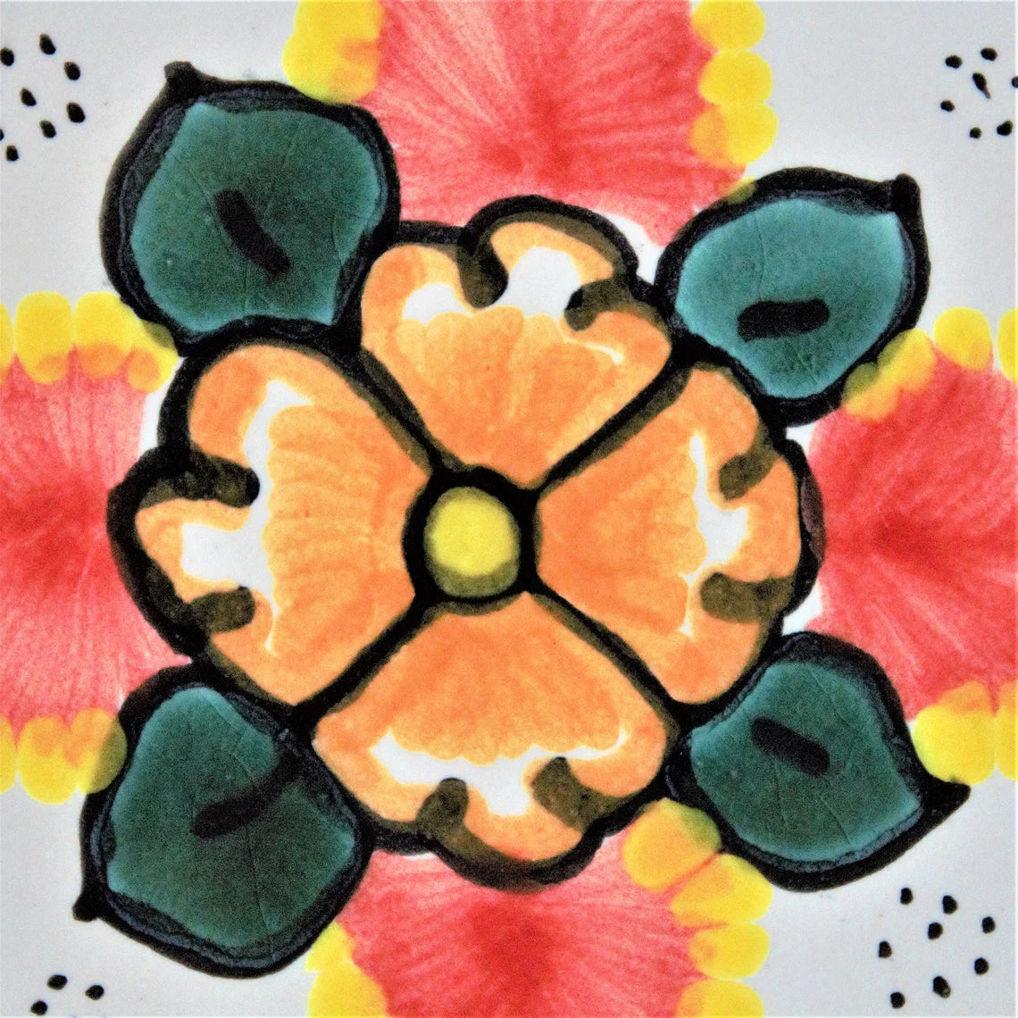 Hand-Painted Talavera Plate: Mexican Ceramic Octagonal Serving Platter
