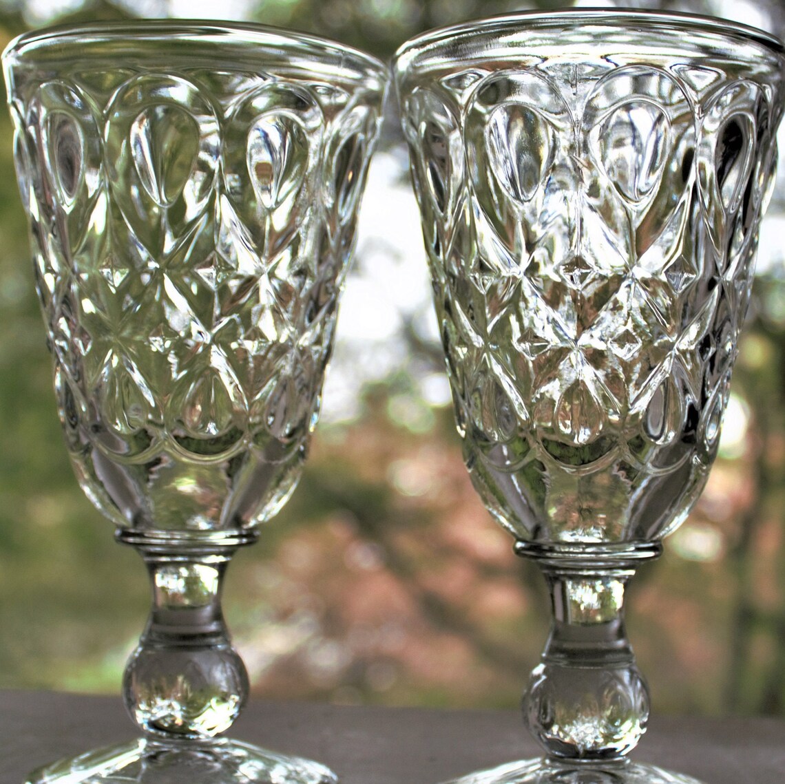 Vintage La Rochère French Cocktail Glasses – Set of 2 Le Lyonnais Crystal-Style Goblets