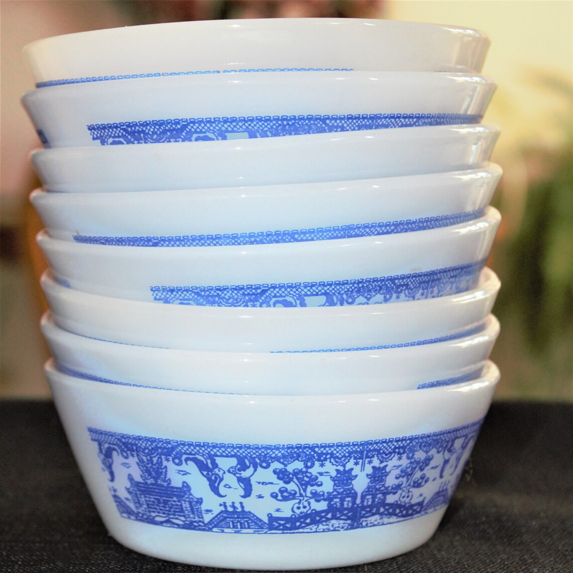 Vintage Federal Blue Willow Bowls (Set of 4) - Dessert Fruit Cereal