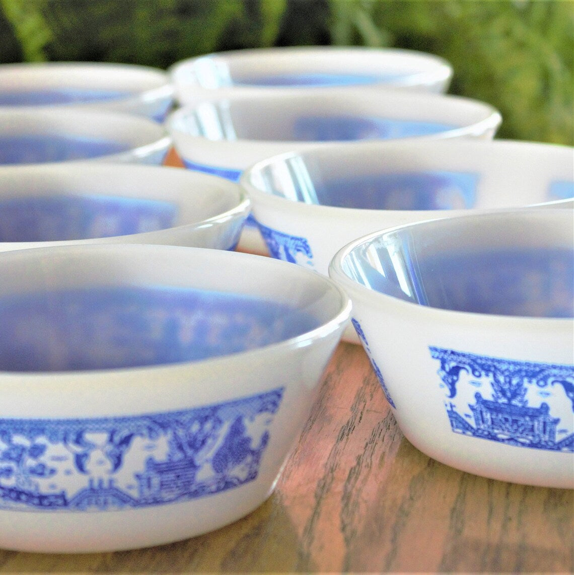 Vintage Federal Blue Willow Bowls (Set of 4) - Dessert Fruit Cereal