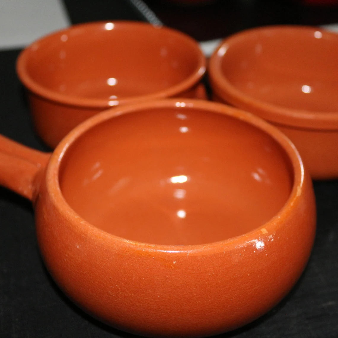 Vintage De Silva Casserole Bowls: Italian Ceramic Bakeware Set of 3, Brown Oven-Proof Dishes