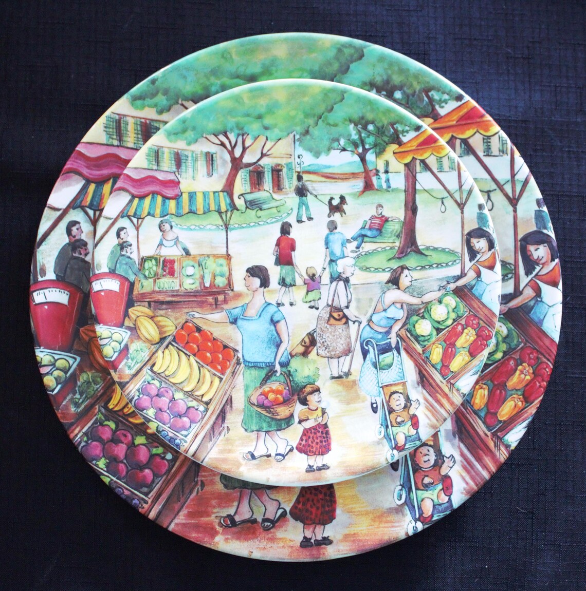 Italian Plates, 4 Brunelli Plates, Made in Italy Plates, Italian Appetizer Plates, Assorted Italian Plates, Unique Home Decor