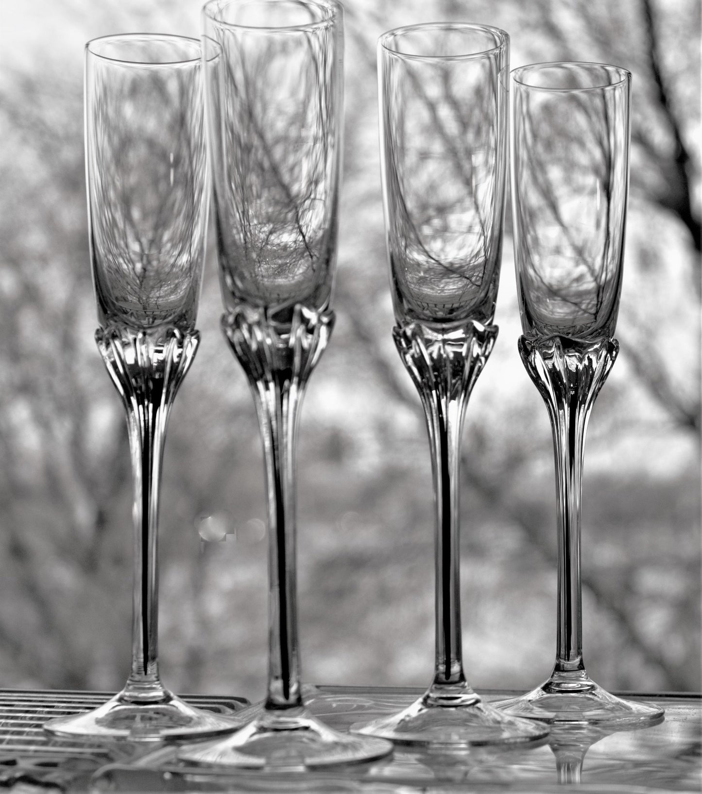 Belfor Crystal Cordial Glasses: Black Filament Stem, Set of 4