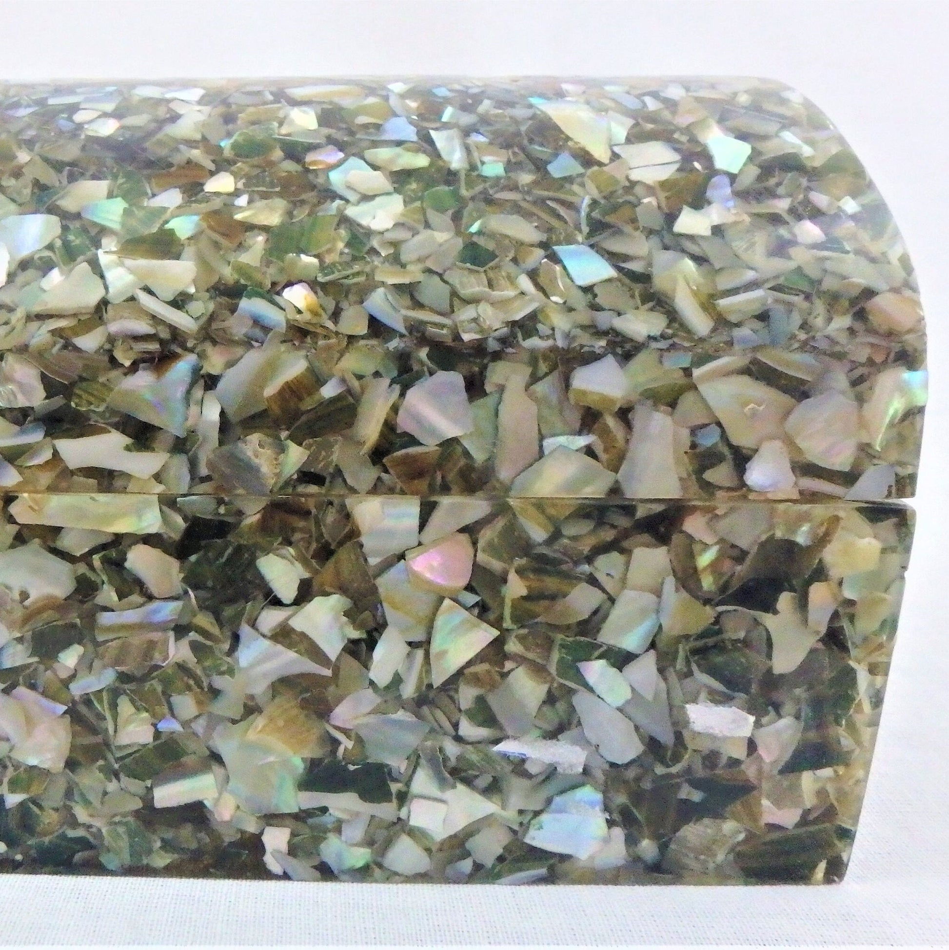 Handmade Abalone Seashell Cedar Jewelry Box: Keepsake Trinket Holder