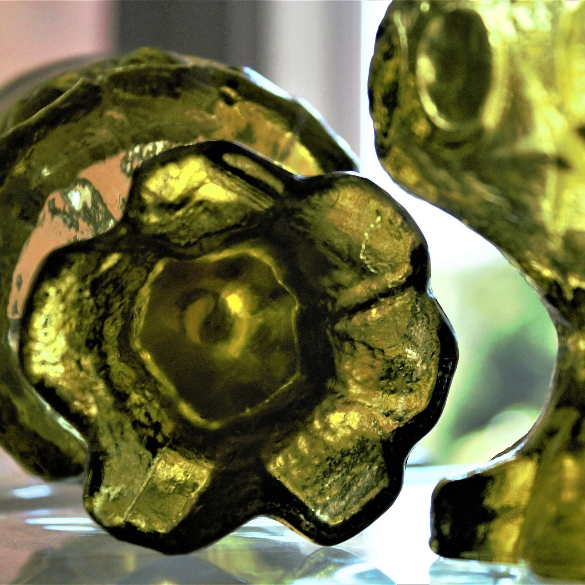 Vintage Tiffin Franciscan Madiera Green Goblets - Set of 2