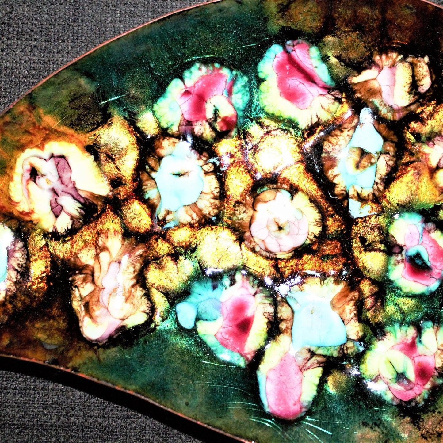 Esmaltes Garcia Trinket Dish: Mid-Century Modern Spanish Enamel on Copper