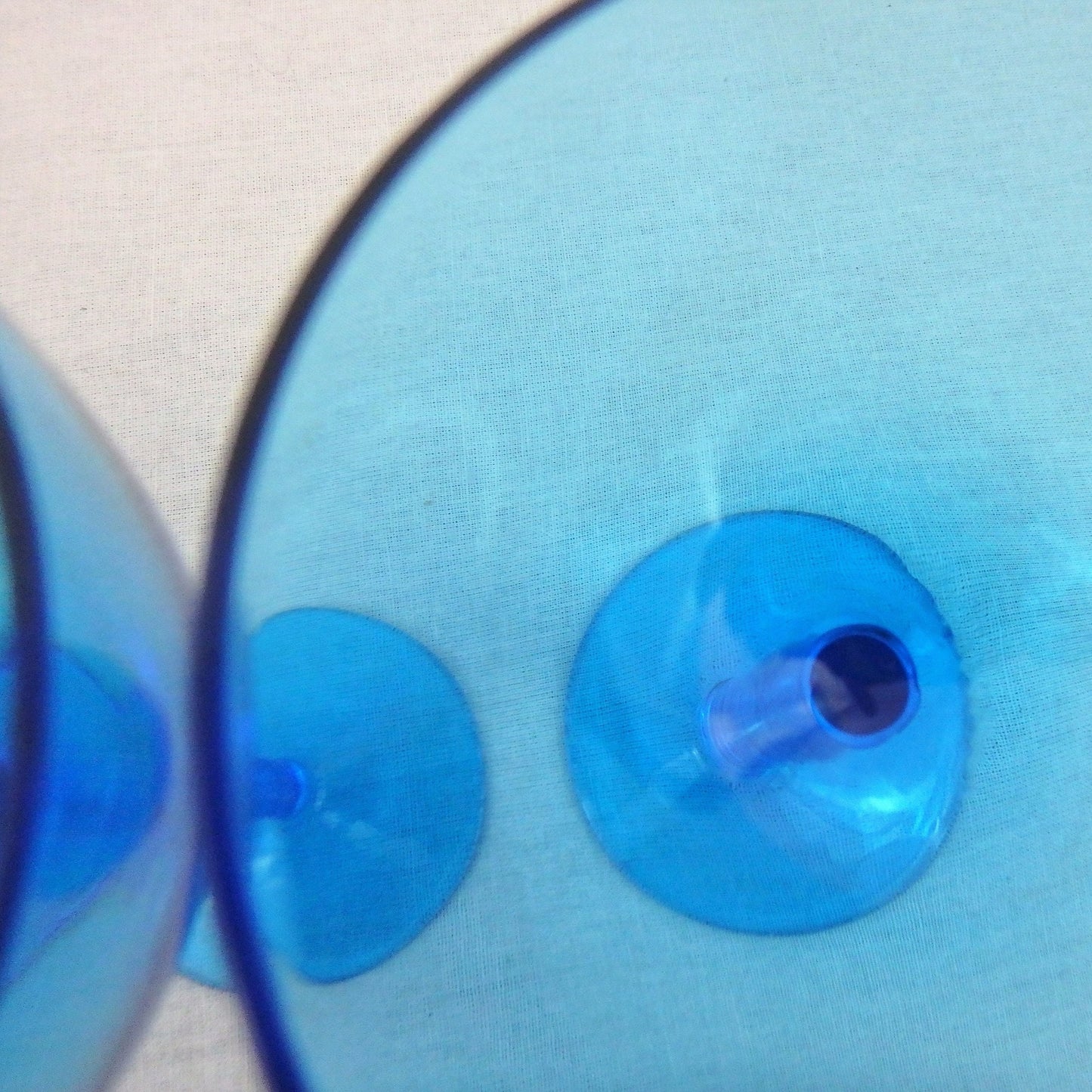 Vintage Capri Blue Coupe Glasses - Elegant Teal Stemware Set of 2