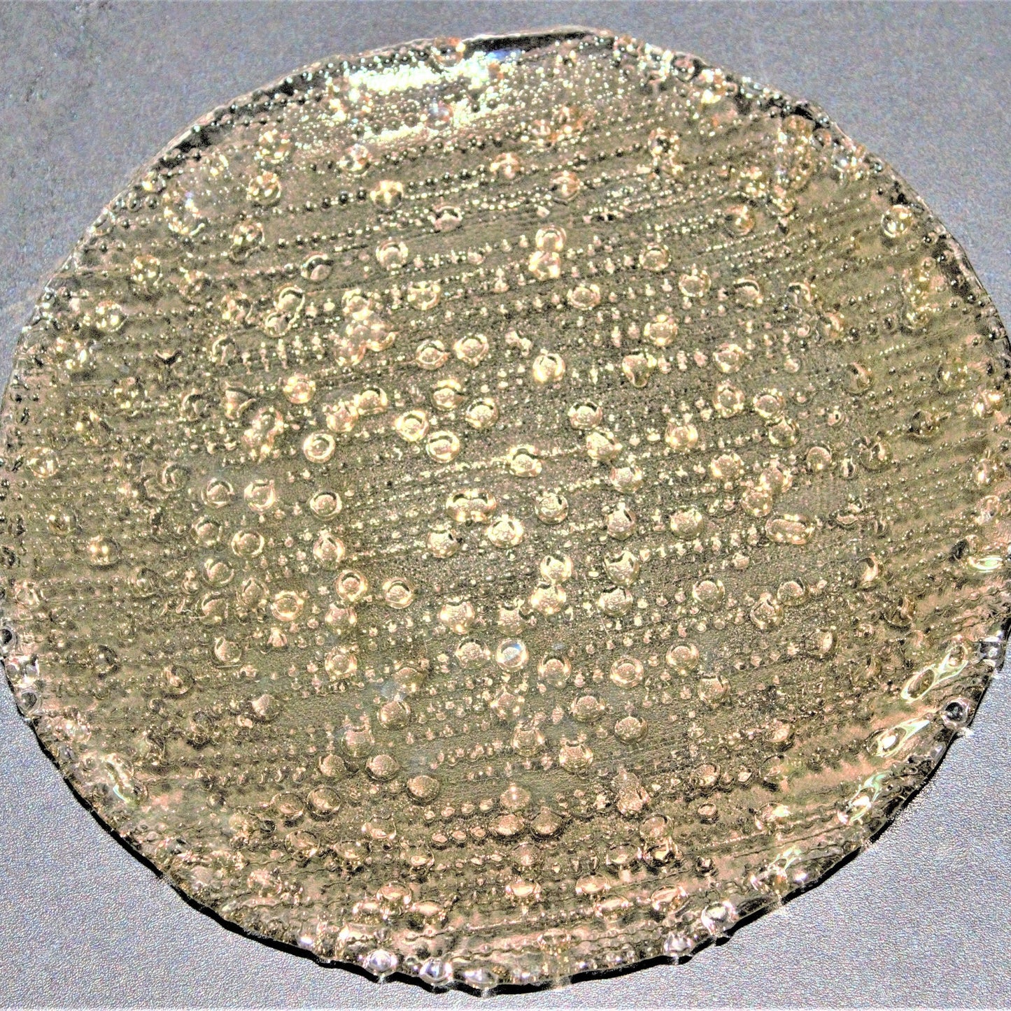 Iridescent Raindrop Glass Salad Plates - Set of 4