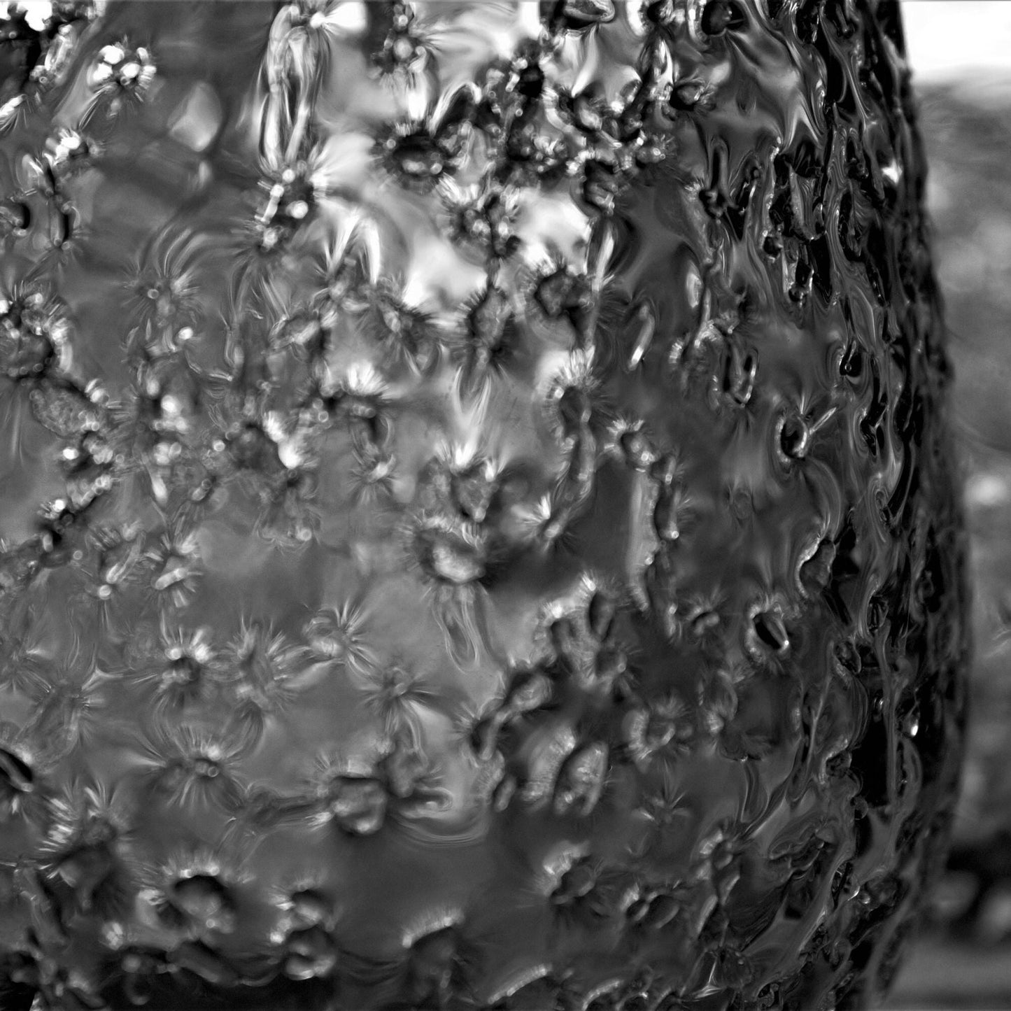 Hand Blown Black Textured Tumblers: Goth Cocktail Glasses, Set of 2