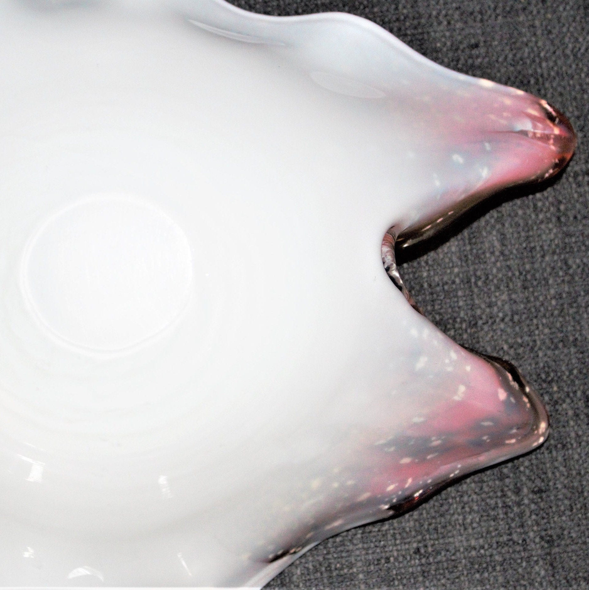 Vintage Murano Glass Bowl: Orange Aventurine Tutti Frutti Pinched Bowl