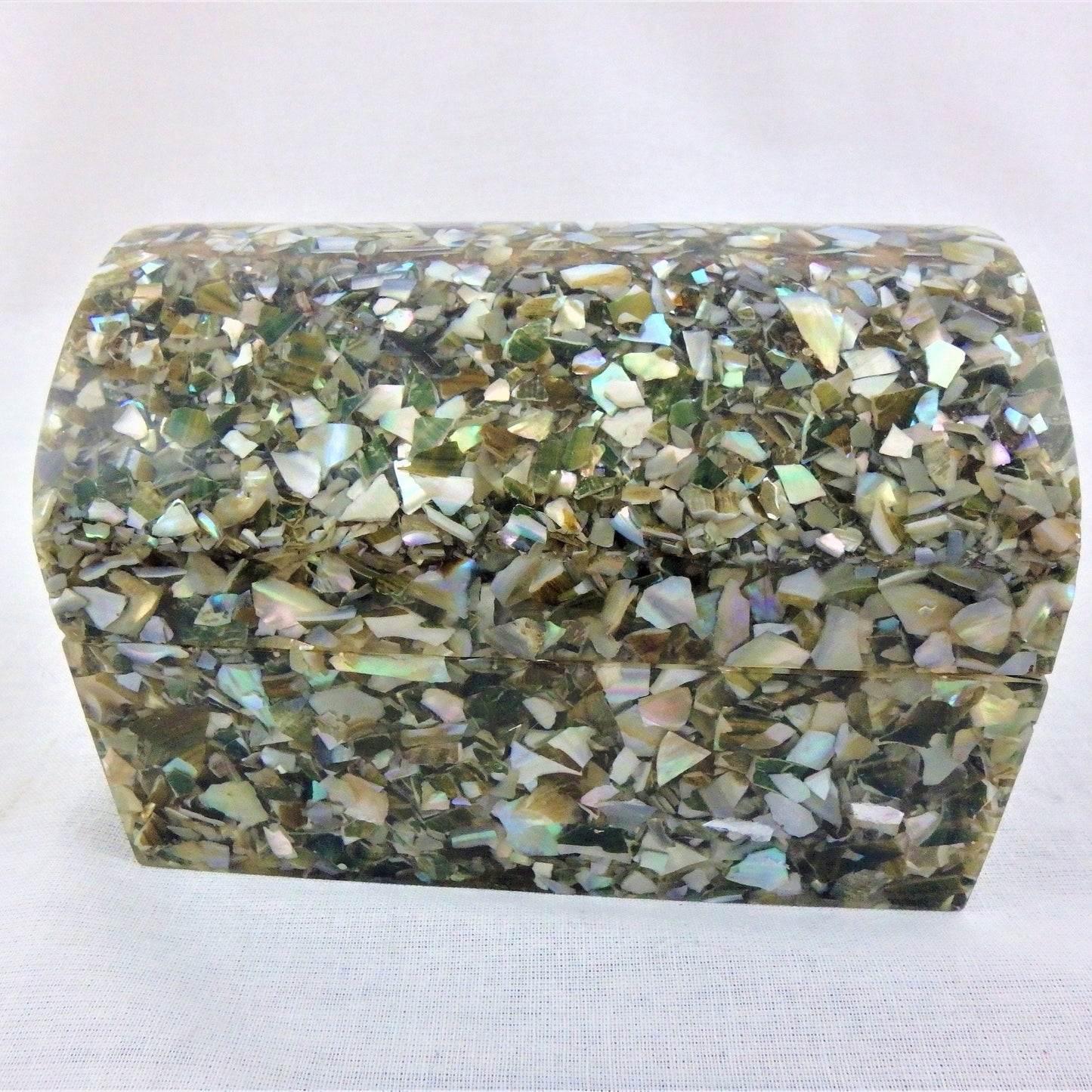 Handmade Abalone Seashell Cedar Jewelry Box: Keepsake Trinket Holder