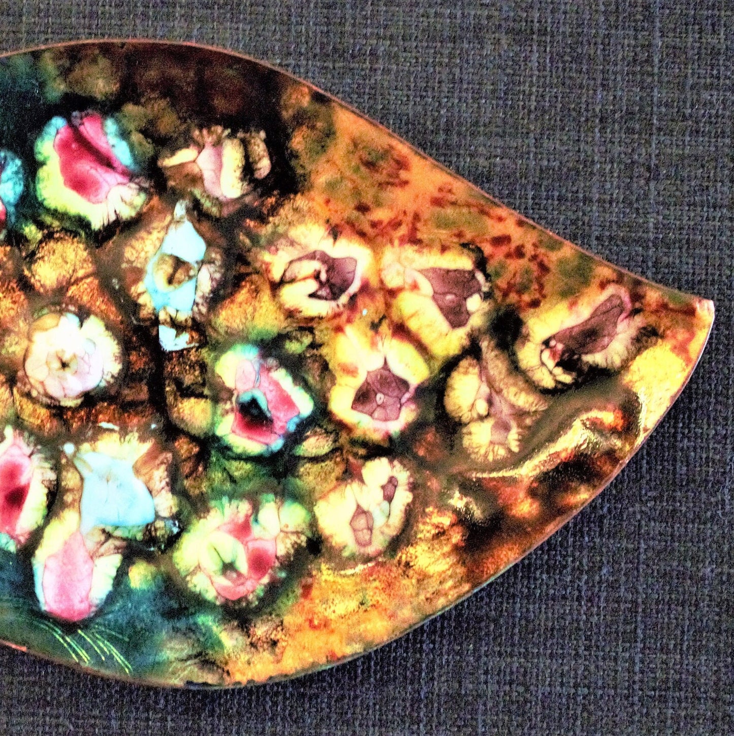 Esmaltes Garcia Trinket Dish: Mid-Century Modern Spanish Enamel on Copper