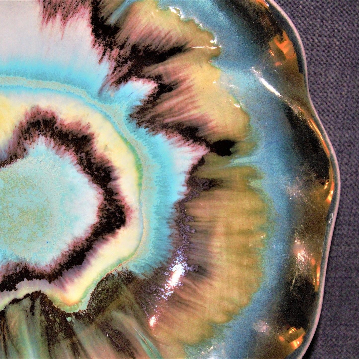 Vintage West Germany Lava Bowl 429: Decorative German Pottery