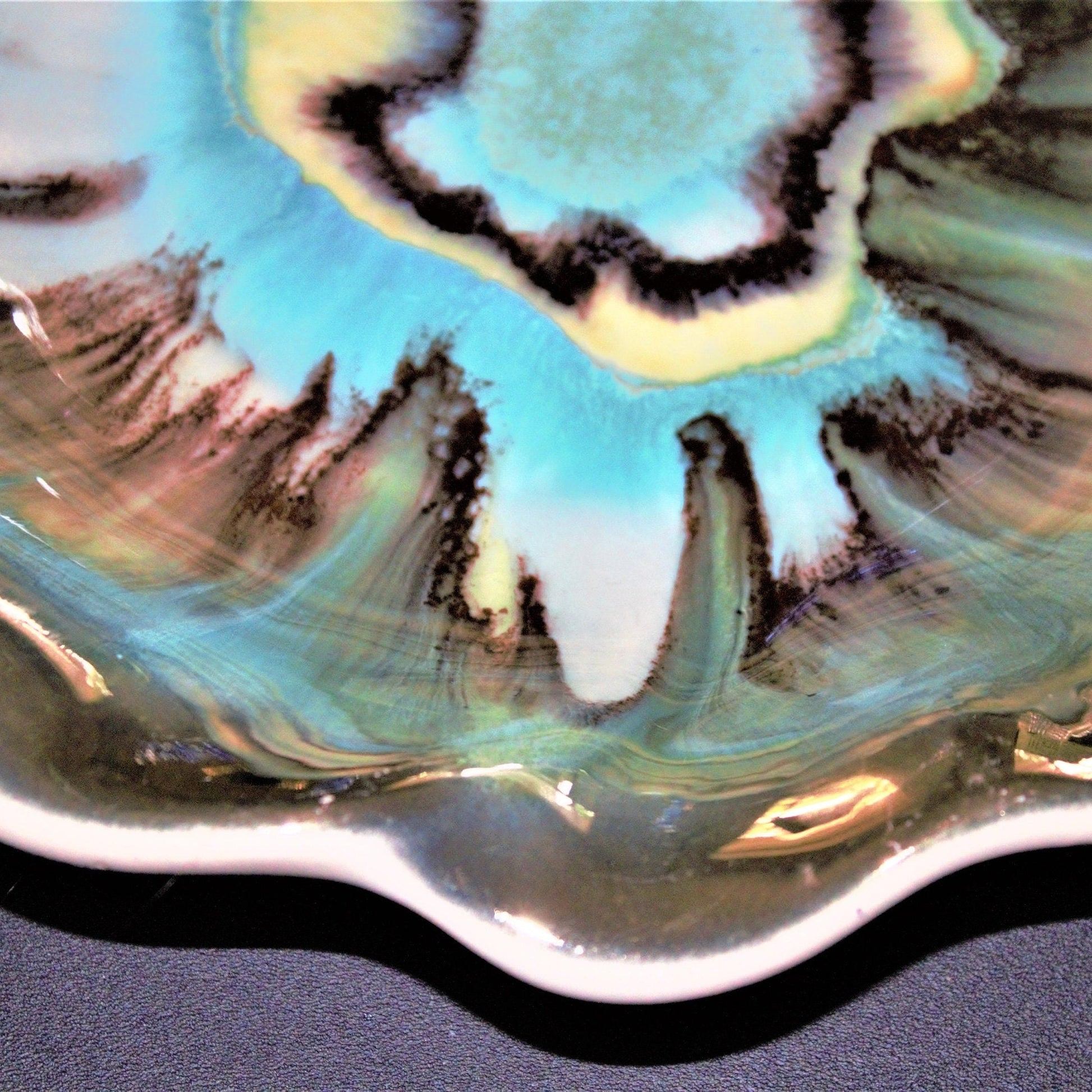 Vintage West Germany Lava Bowl 429: Decorative German Pottery