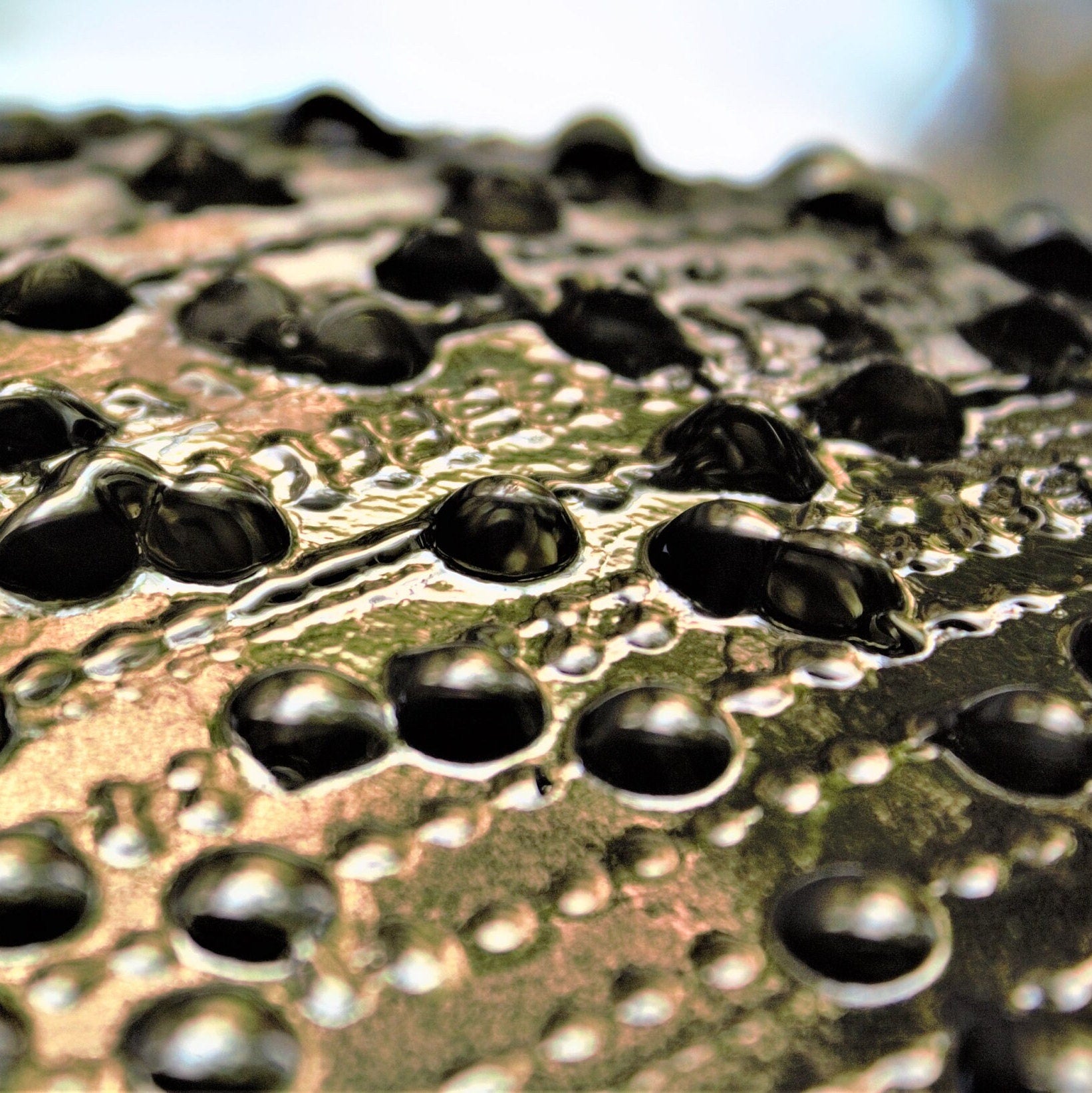 Iridescent Raindrop Glass Salad Plates - Set of 4