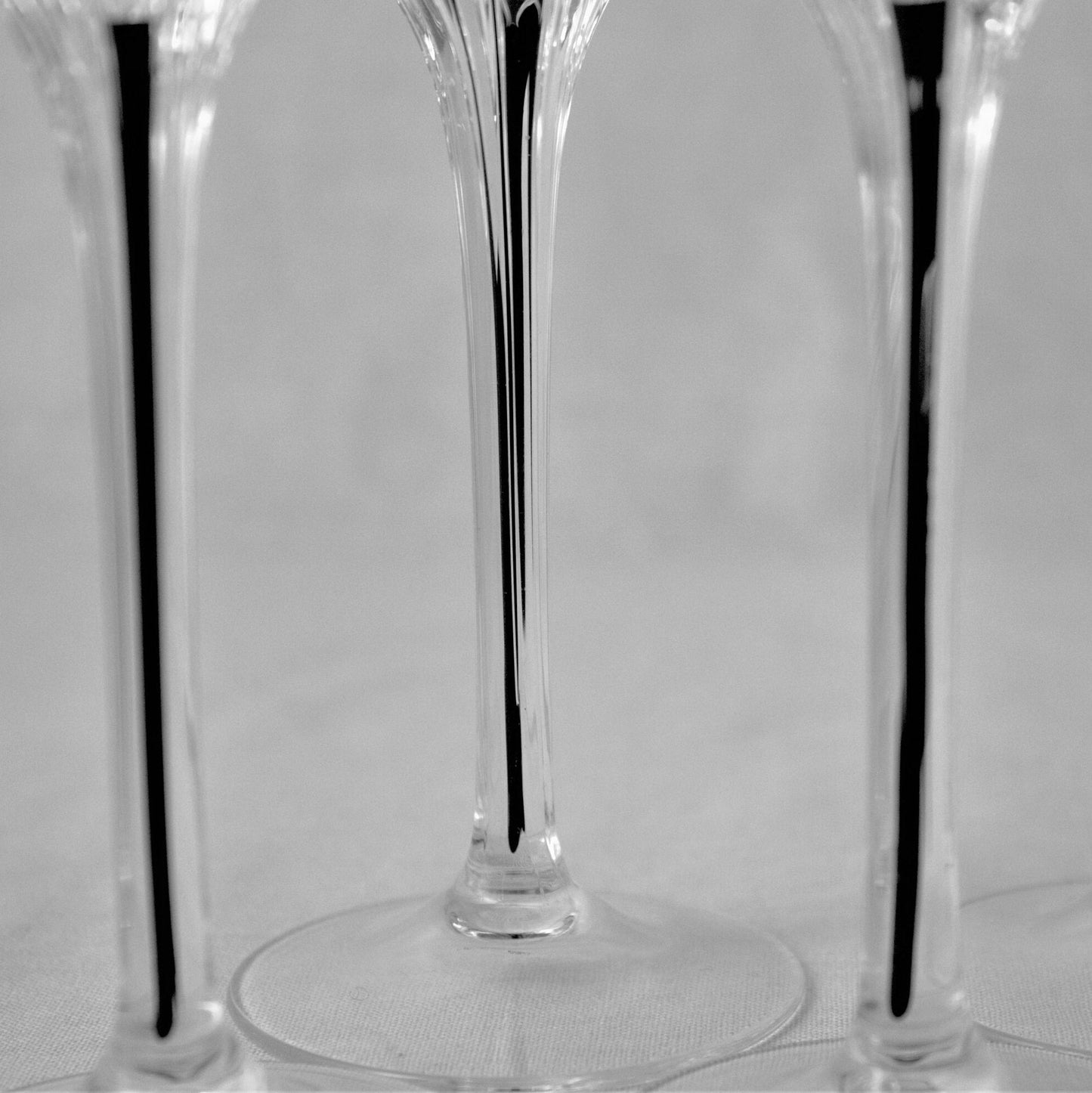Belfor Crystal Cordial Glasses: Black Filament Stem, Set of 4