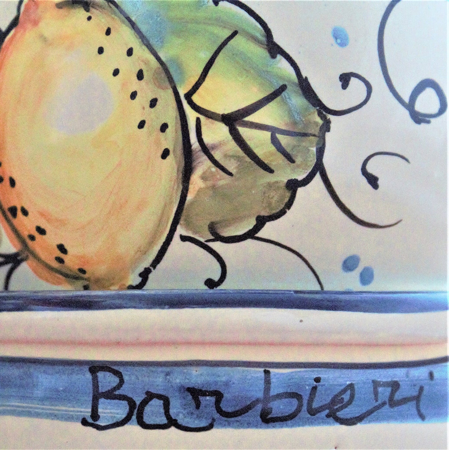 Vintage Barbieri Cruet Set: Italian Ceramic Oil and Vinegar Cruets