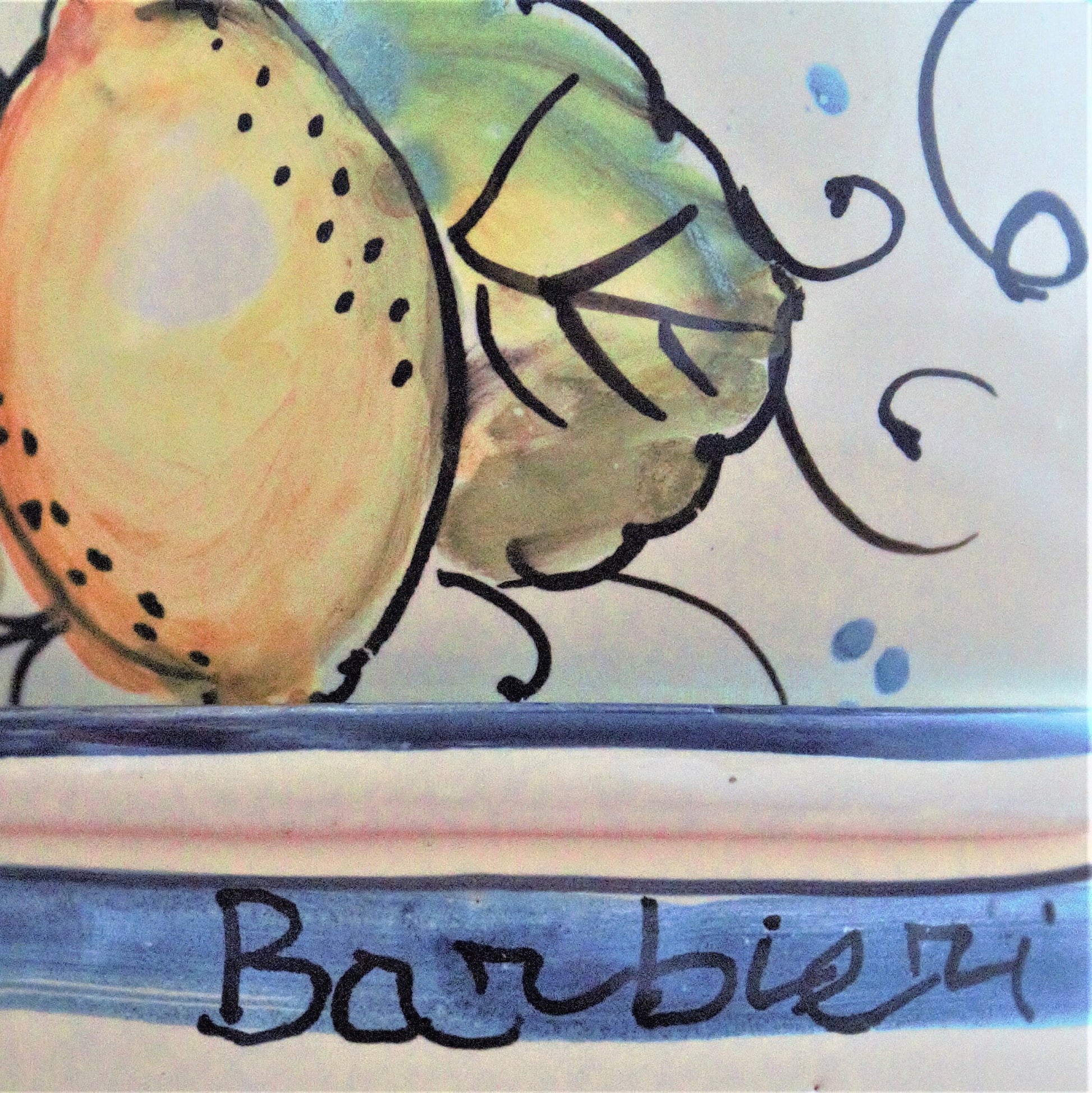 Vintage Barbieri Cruet Set: Italian Ceramic Oil and Vinegar Cruets