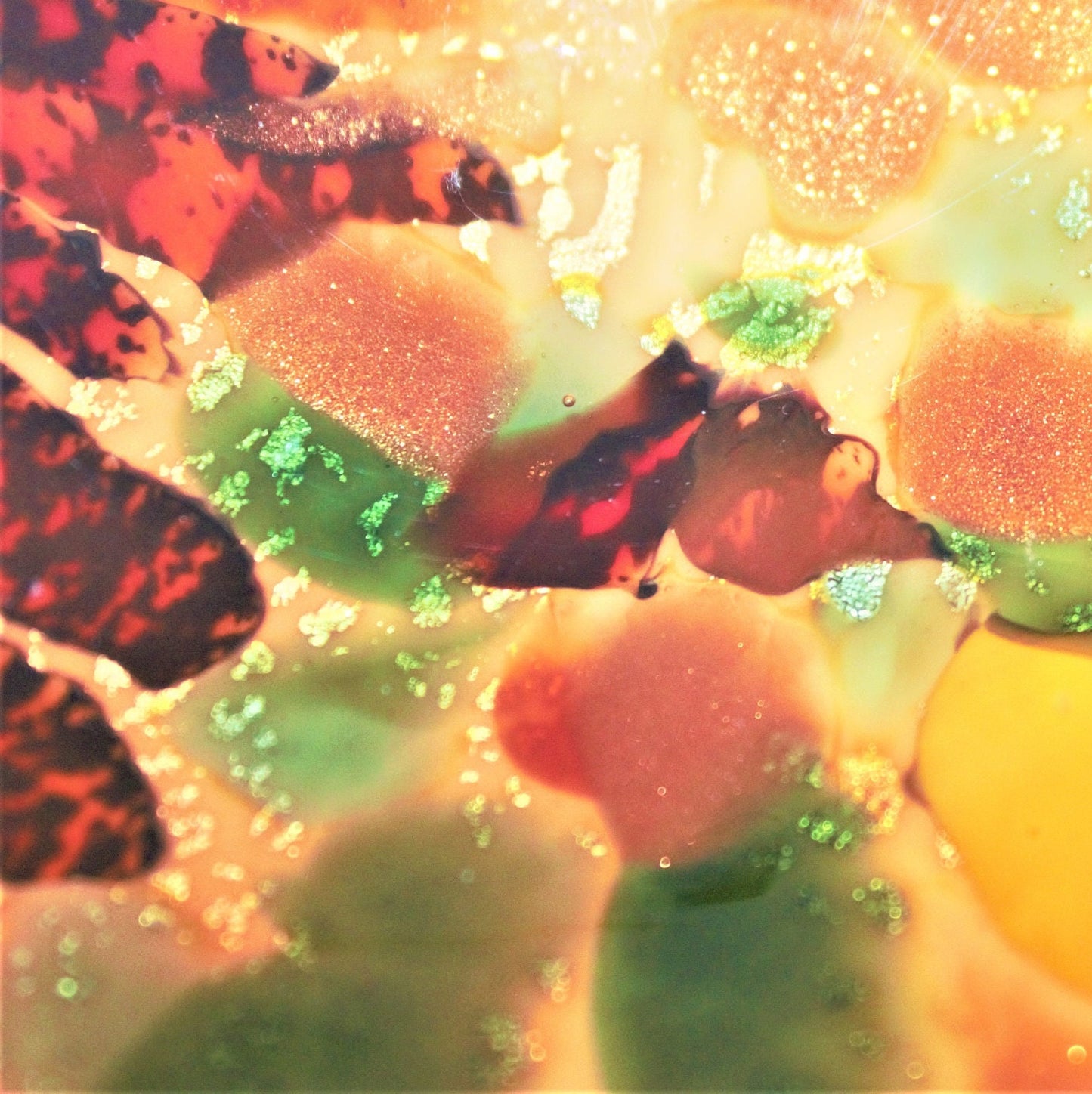 Vintage Murano Glass Bowl: Orange Aventurine Tutti Frutti Pinched Bowl