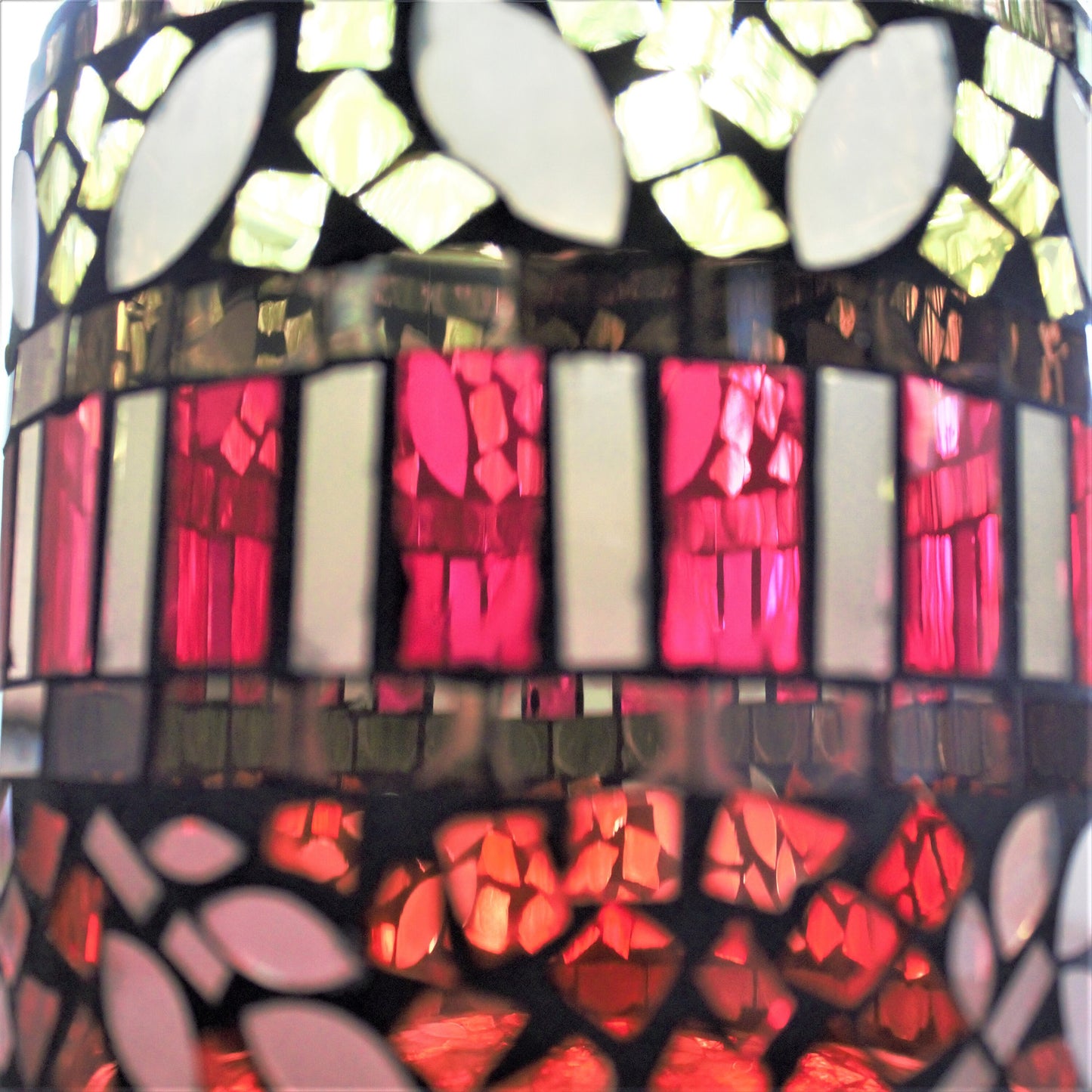 Handmade Mosaic Glass Vase Set, Colorful Home Decor