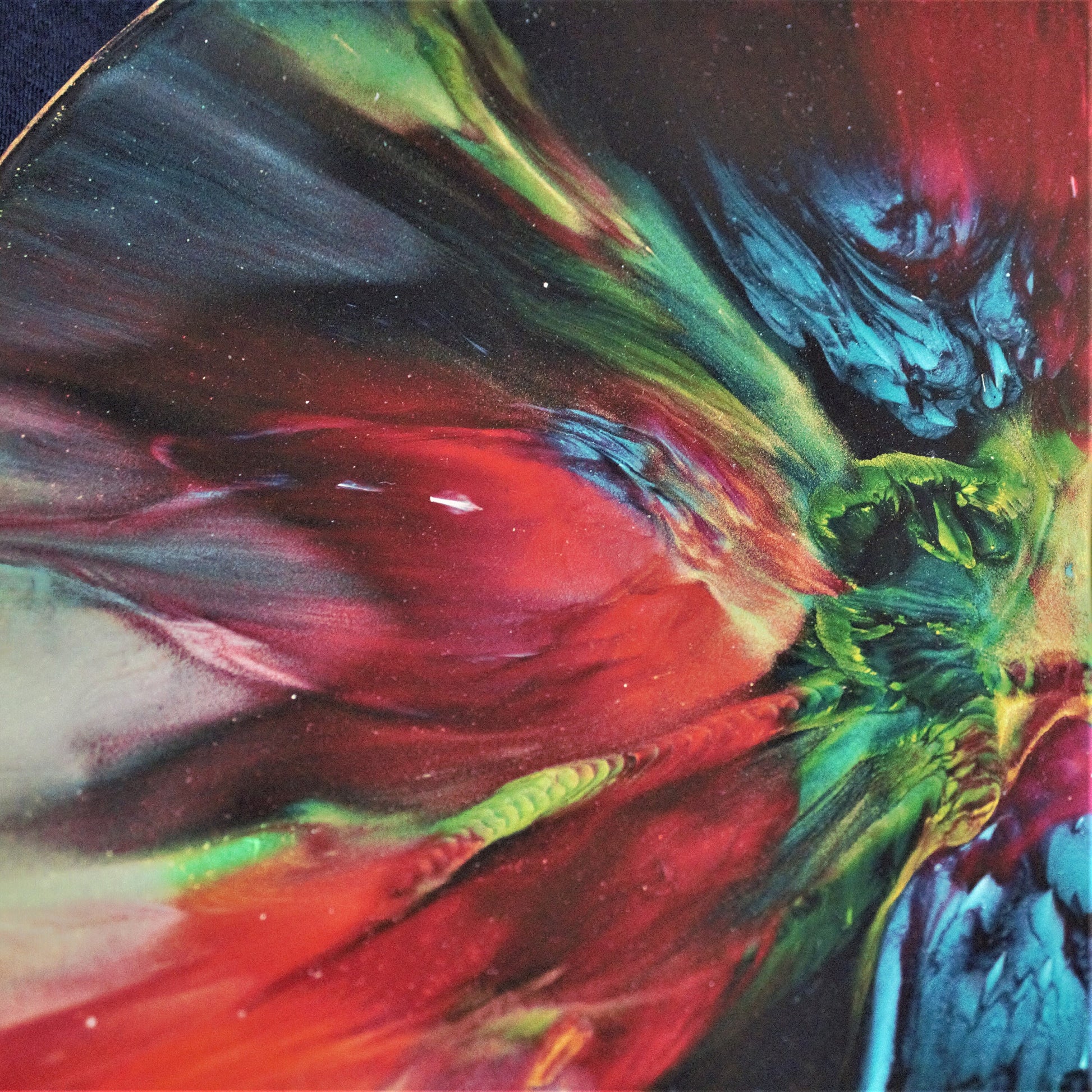 Vintage Seetusee Art Glass Plate: RARE Colorful Platter (13.5")