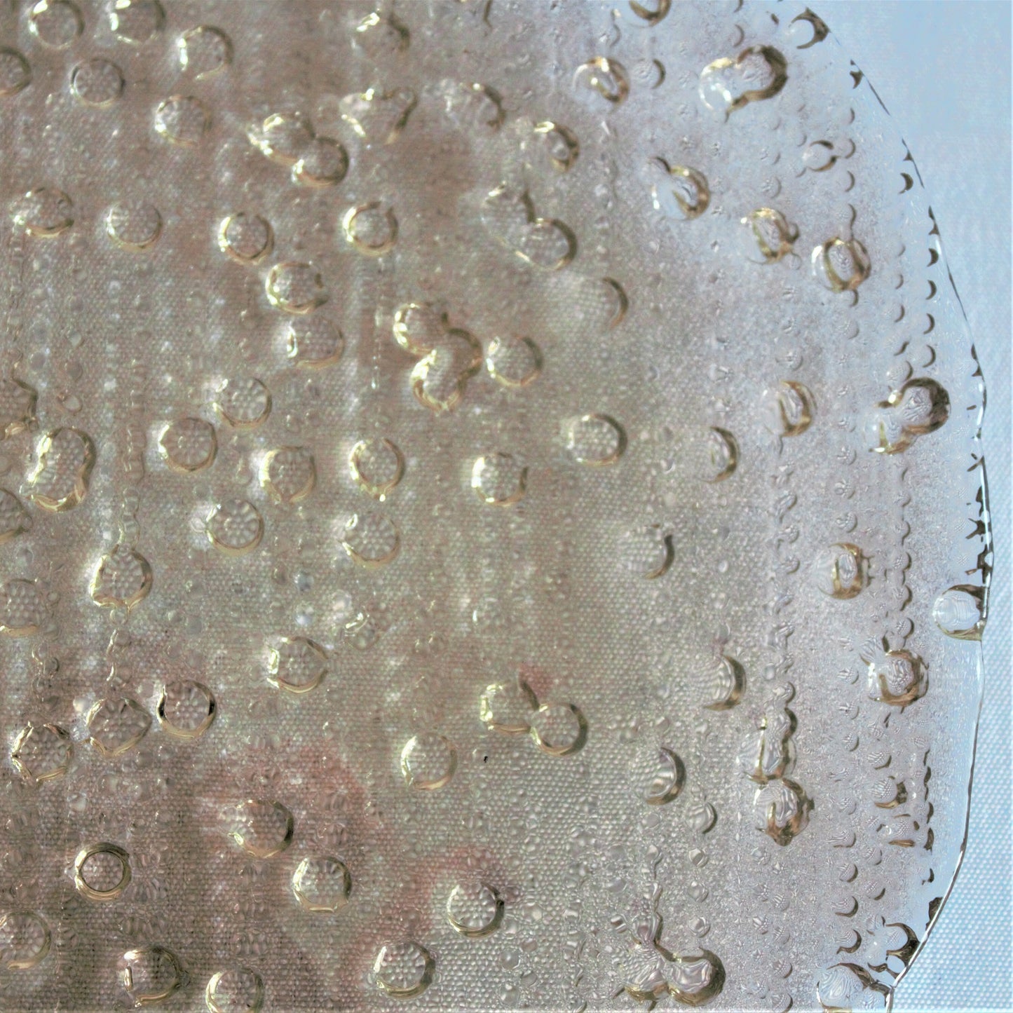 Iridescent Raindrop Glass Salad Plates - Set of 4