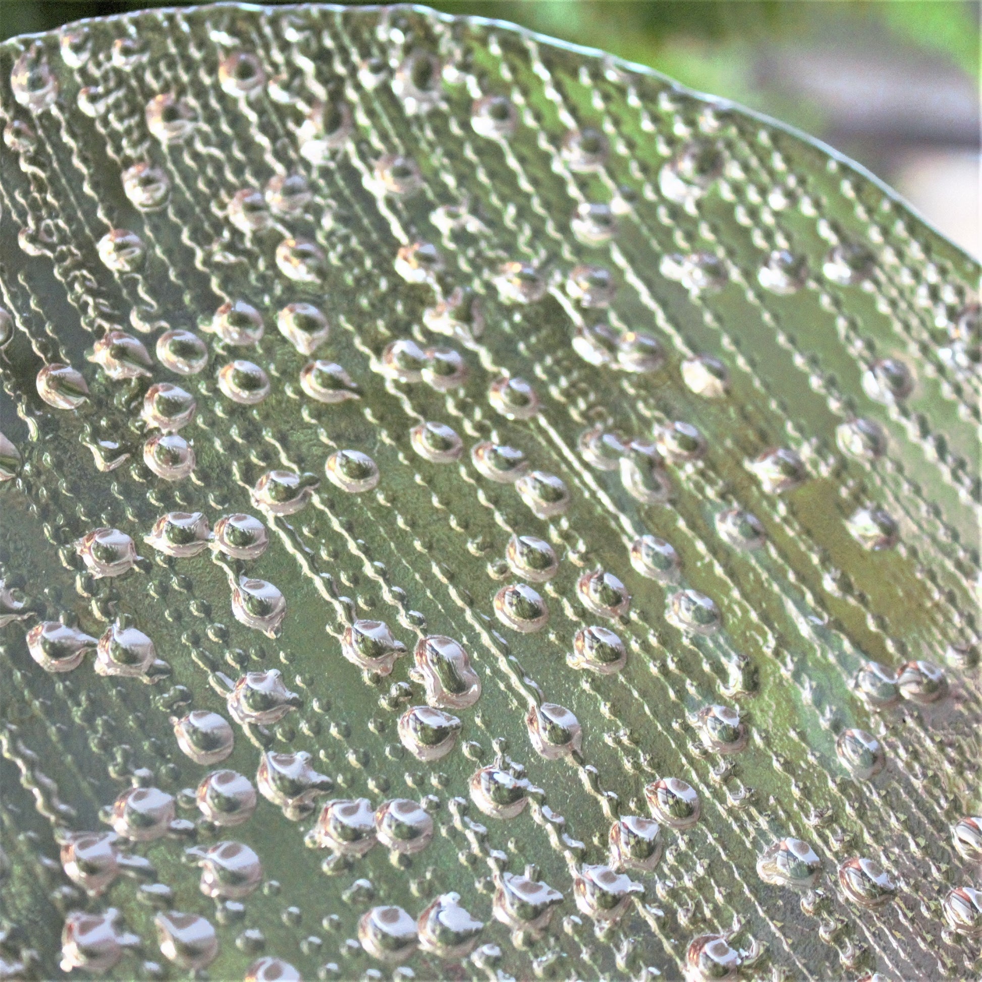 Iridescent Raindrop Glass Salad Plates - Set of 4