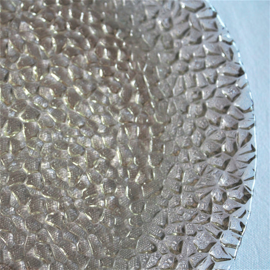 Iridescent Glass Salad Plates (Set of 4): Vetropuro Textured Gold Plateware