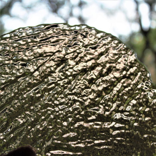 Iridescent Bark Textured Glass Salad Plates - Set of 4