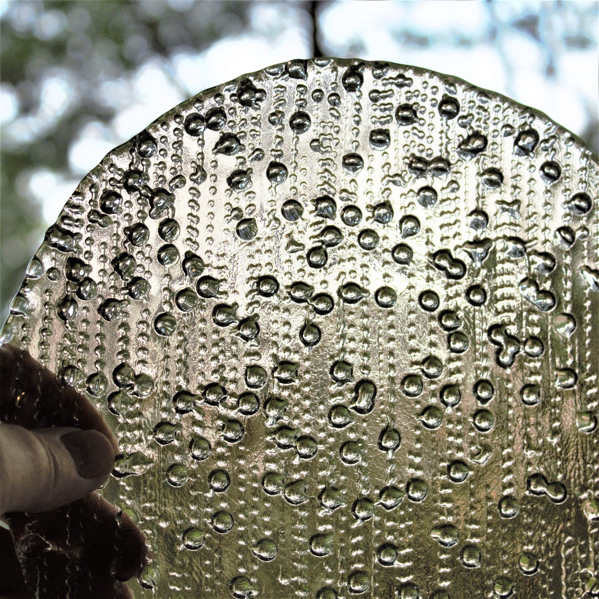 Iridescent Raindrop Glass Salad Plates - Set of 4