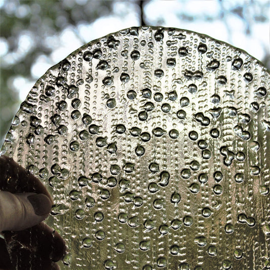 Iridescent Raindrop Glass Salad Plates - Set of 4