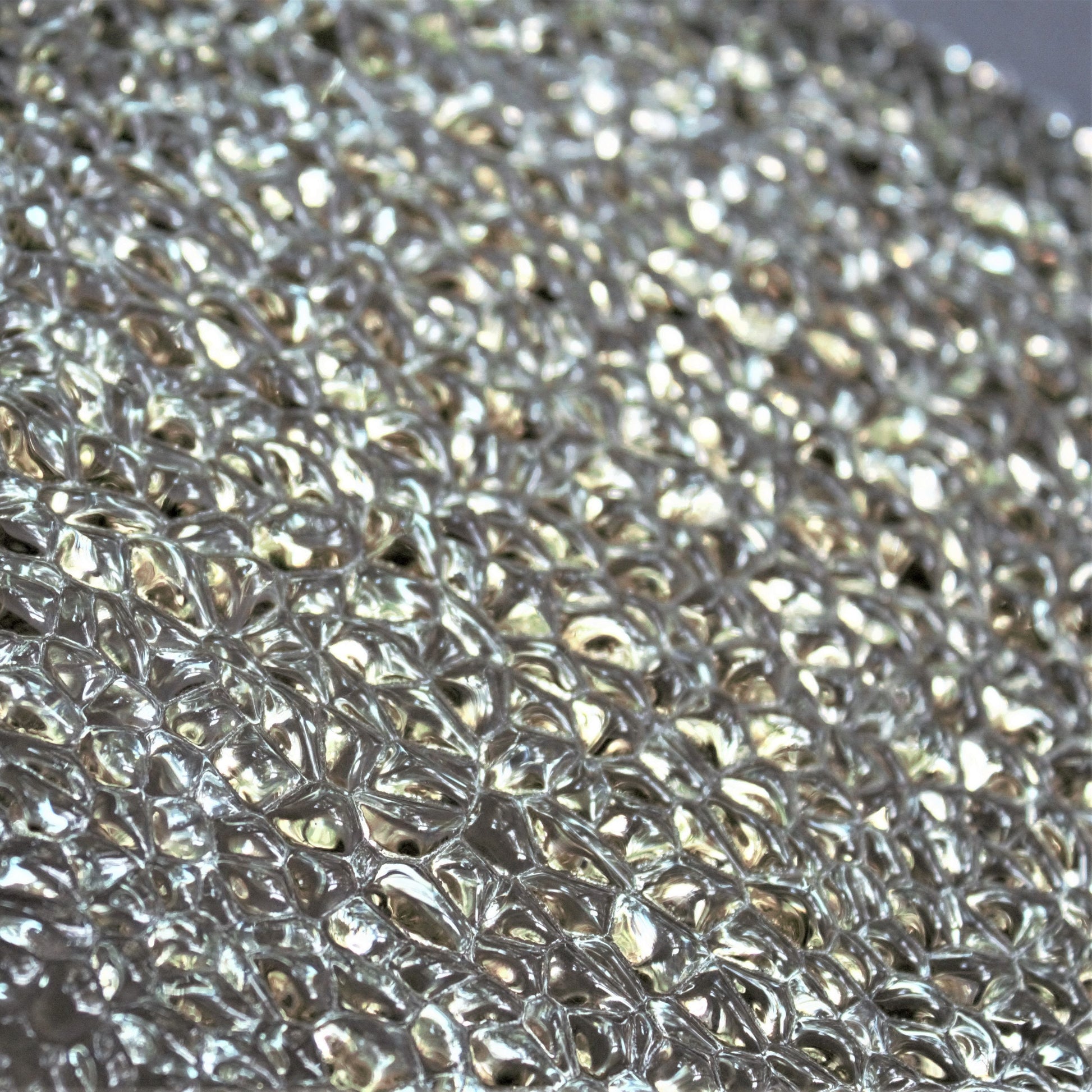 Iridescent Glass Salad Plates (Set of 4): Vetropuro Textured Gold Plateware