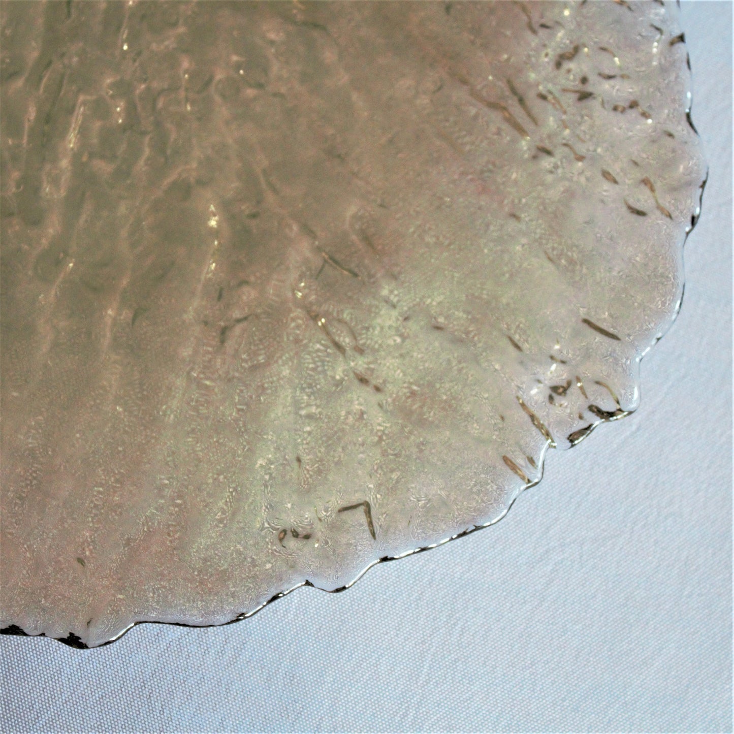 Iridescent Bark Textured Glass Salad Plates - Set of 4