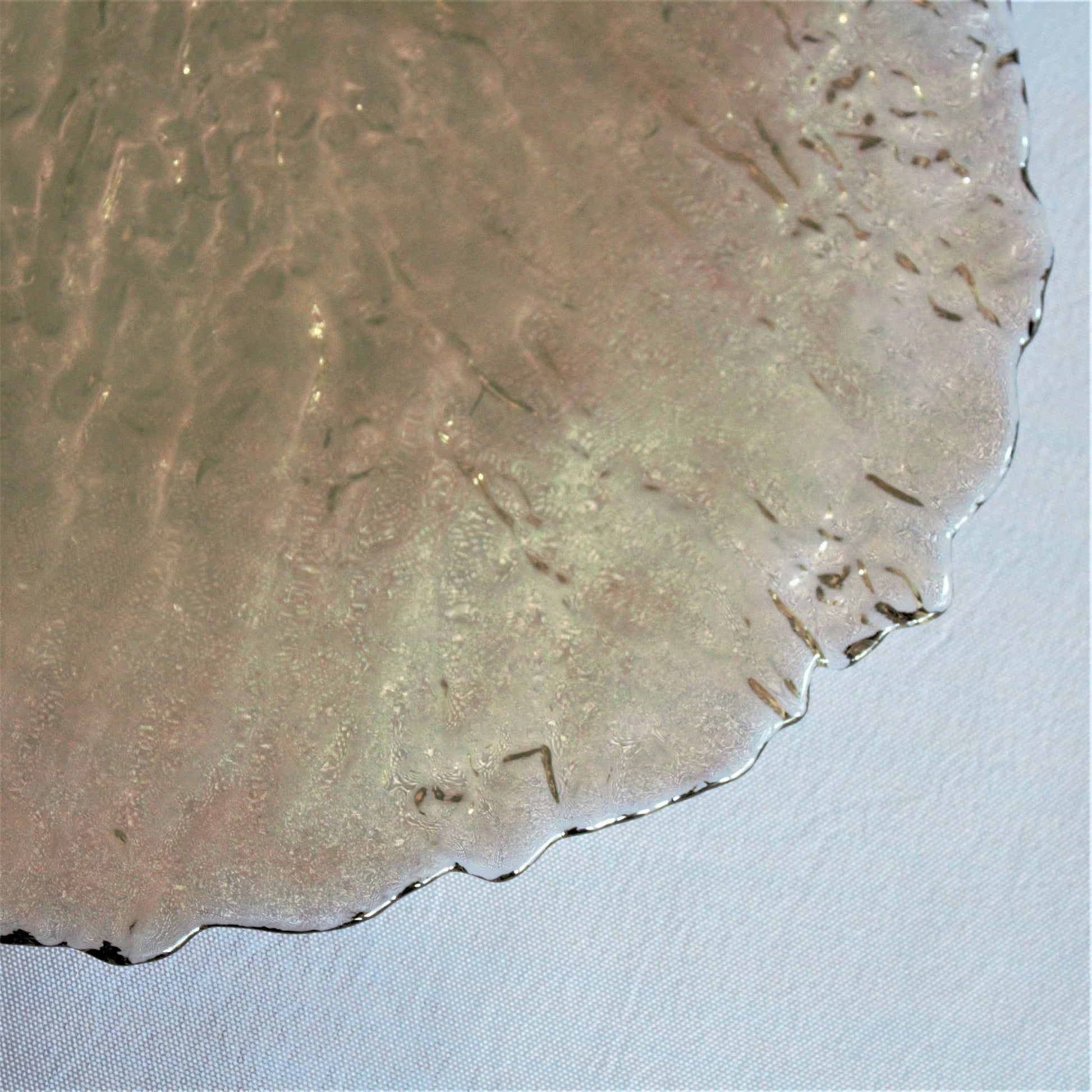 Iridescent Bark Textured Glass Salad Plates - Set of 4