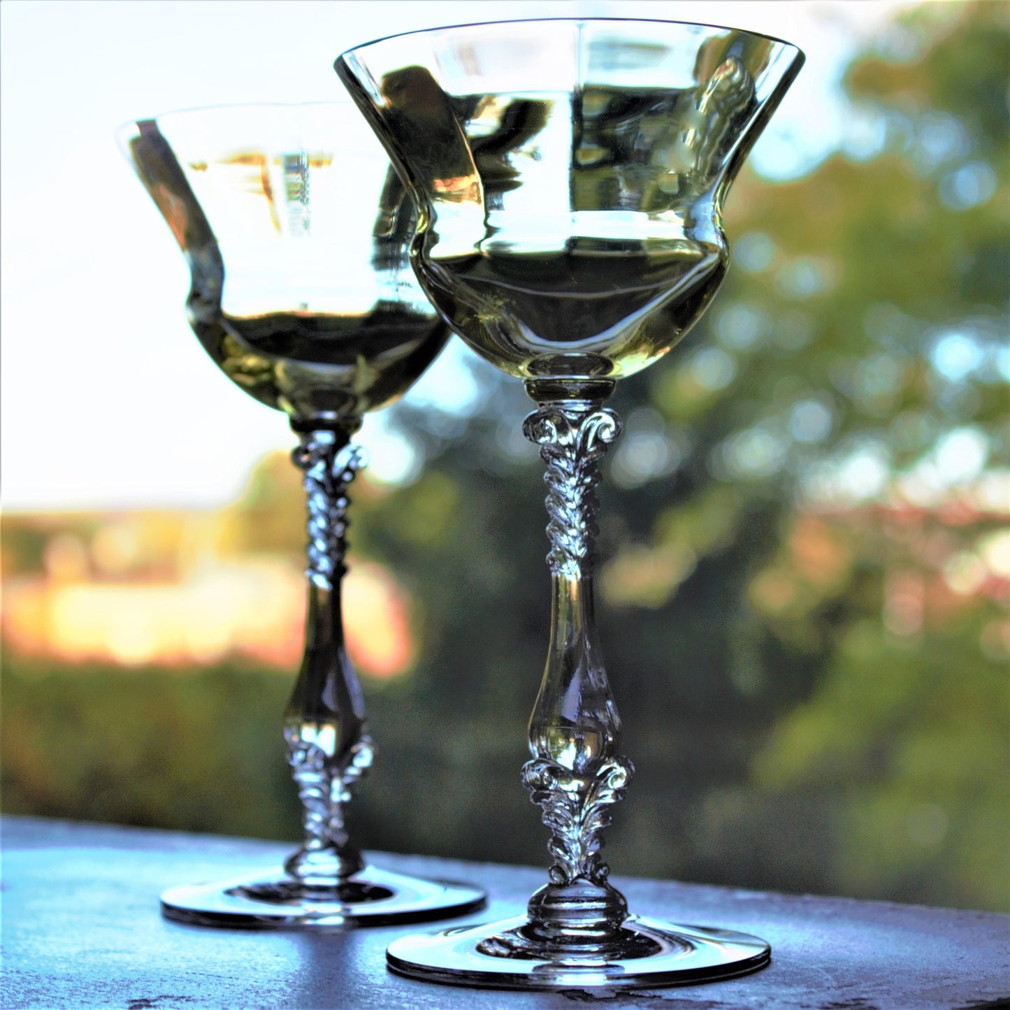 Rare Depression Glass, 2Pc Cambridge Yellow Cocktail Glasses, RARE Yellow Cambridge Liquor Glass, Yellow Cocktail Stem 3126, Yellow Cordials