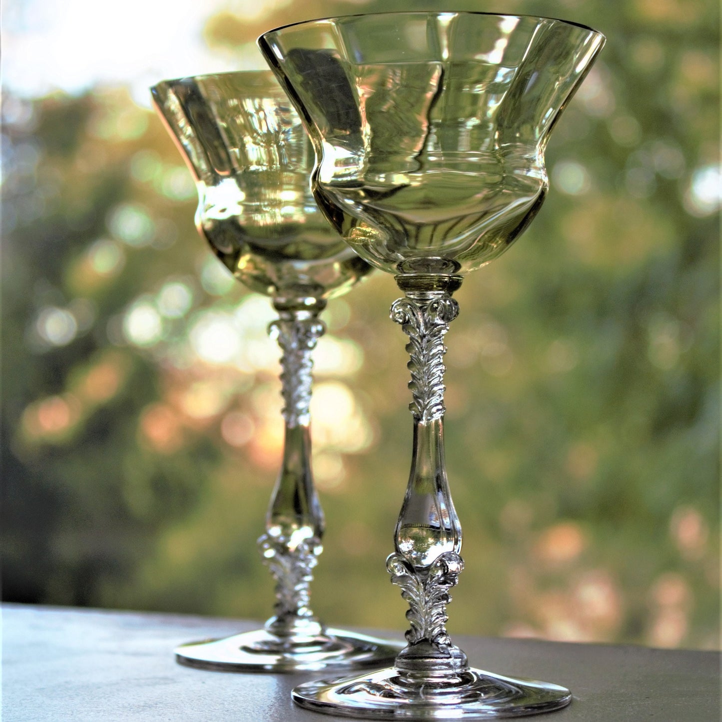 Rare Depression Glass, 2Pc Cambridge Yellow Cocktail Glasses, RARE Yellow Cambridge Liquor Glass, Yellow Cocktail Stem 3126, Yellow Cordials