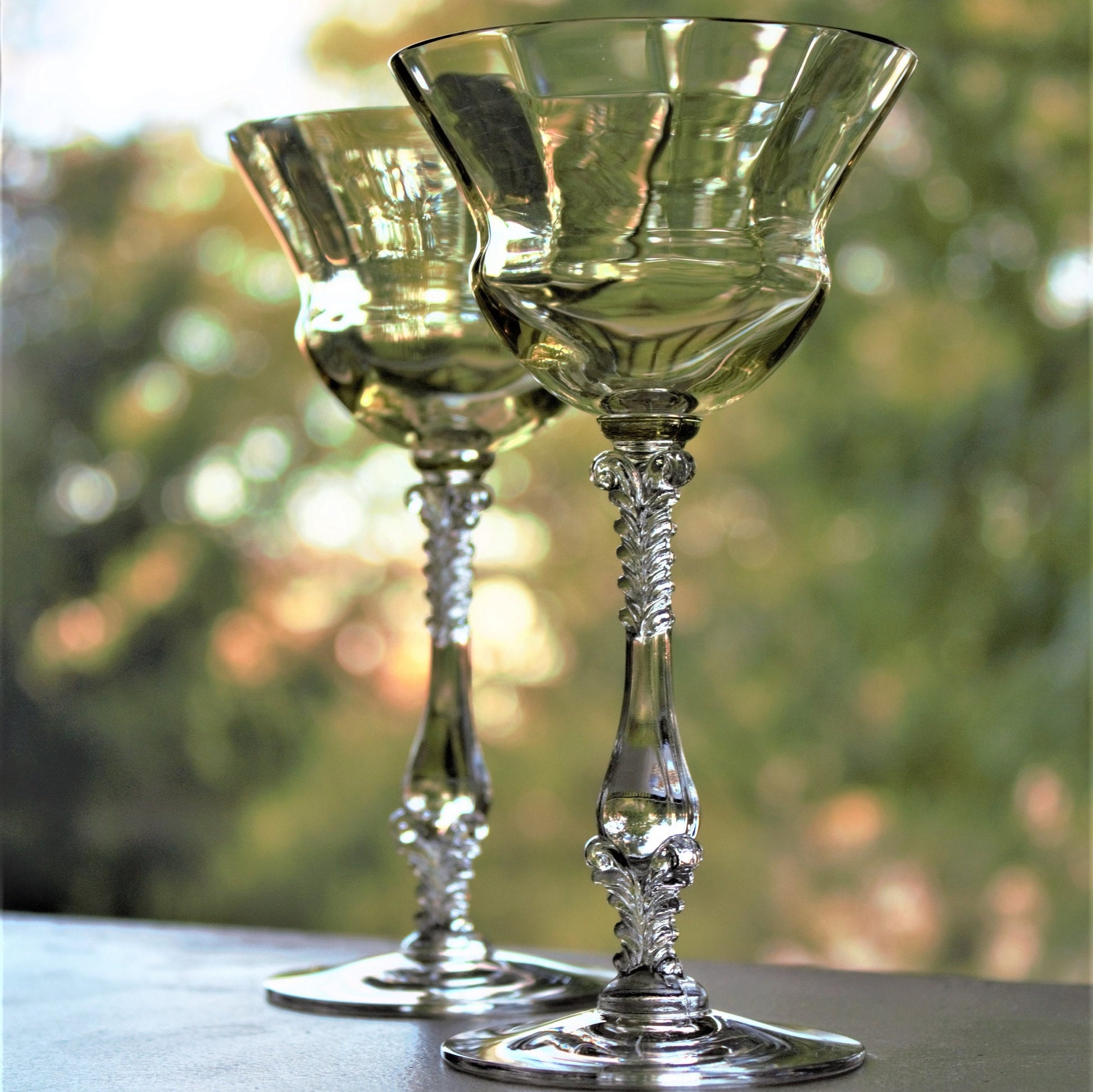Rare Depression Glass, 2Pc Cambridge Yellow Cocktail Glasses, RARE Yellow Cambridge Liquor Glass, Yellow Cocktail Stem 3126, Yellow Cordials