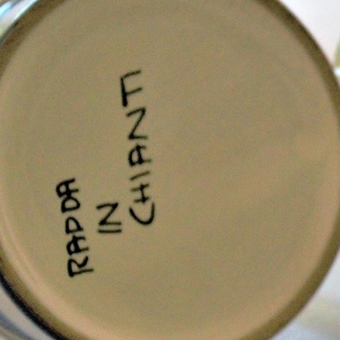 Vintage Barbieri Cruet Set: Italian Ceramic Oil and Vinegar Cruets