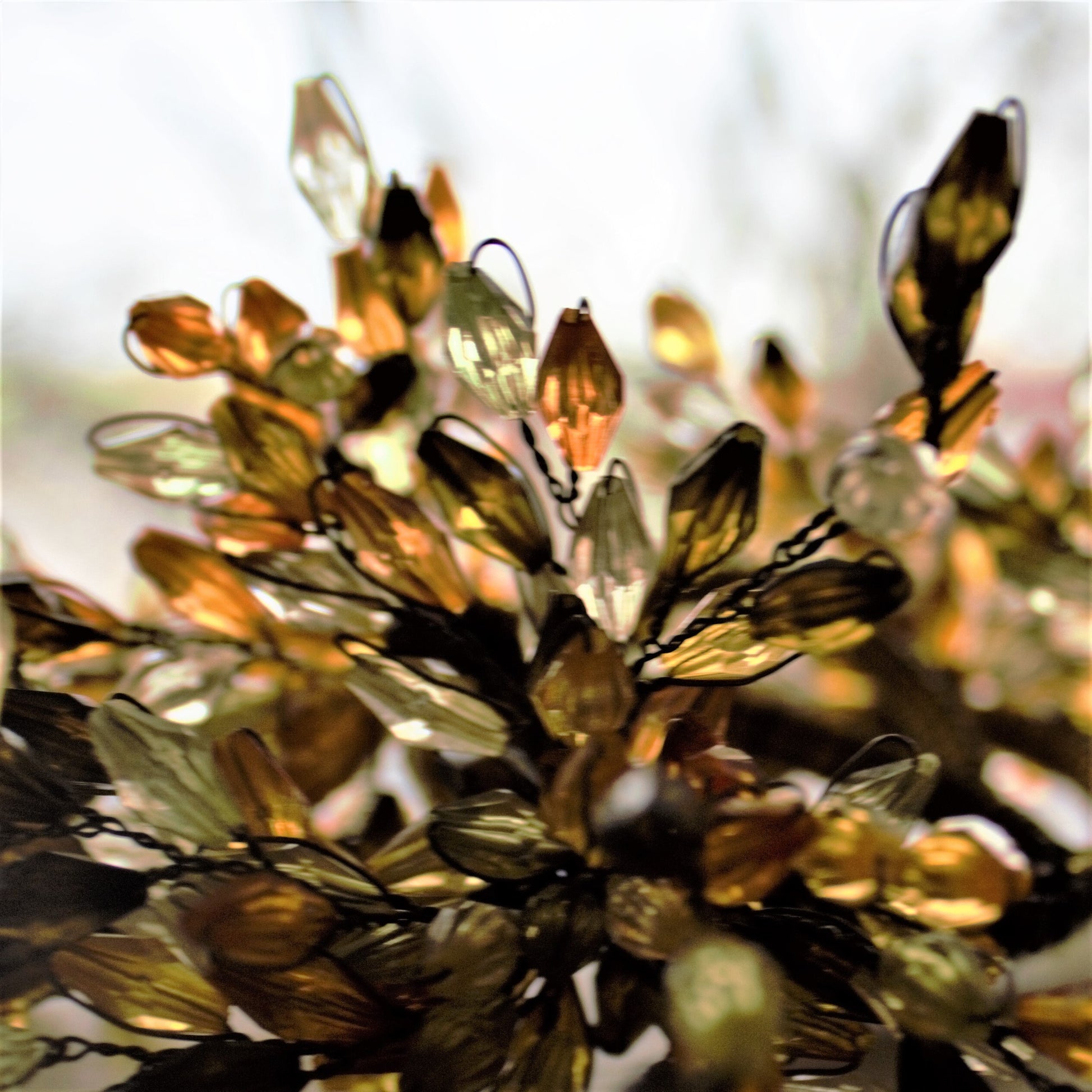 Vintage Lucite Napkin Rings - Set of 4 Floral Wire Table Décor