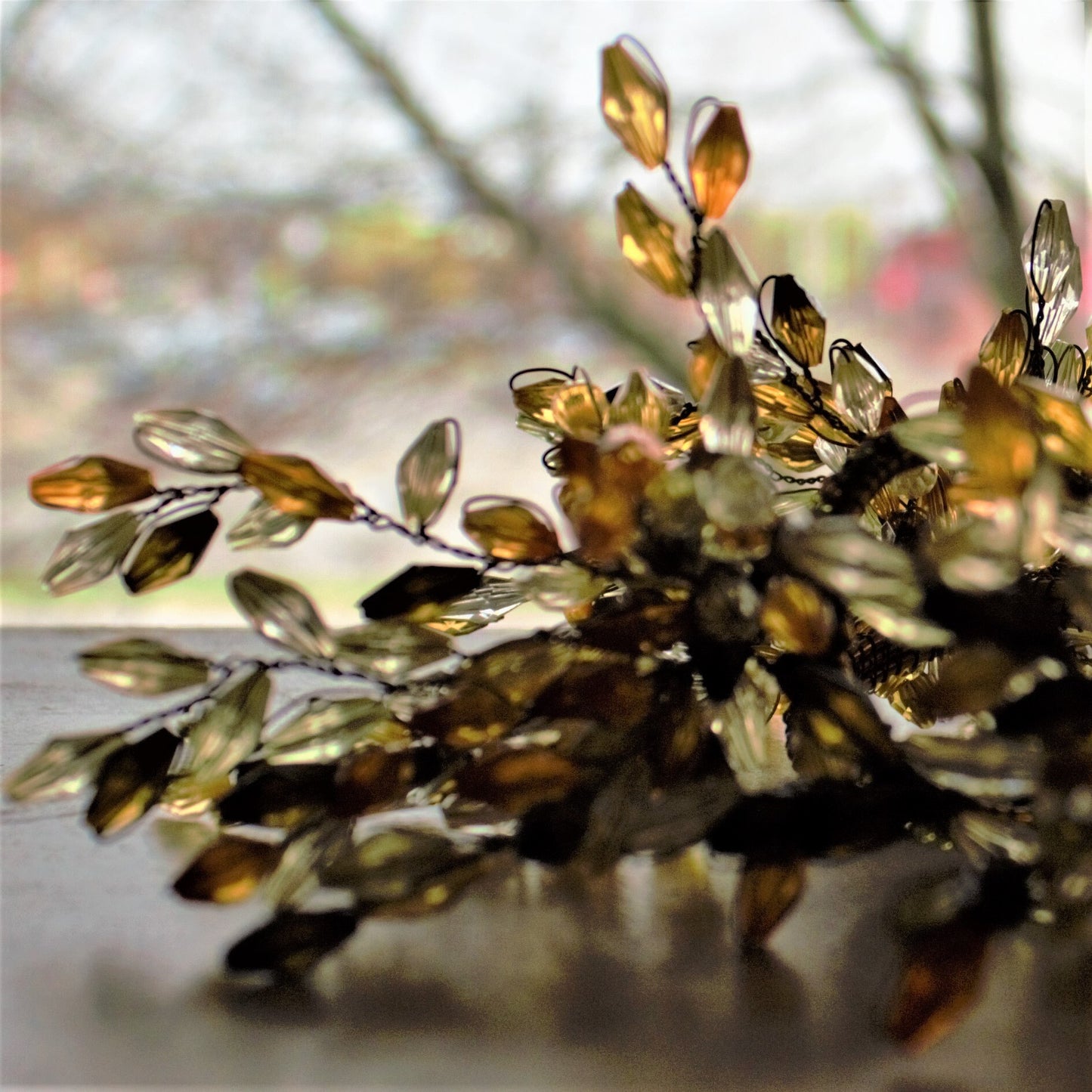 Vintage Lucite Napkin Rings - Set of 4 Floral Wire Table Décor
