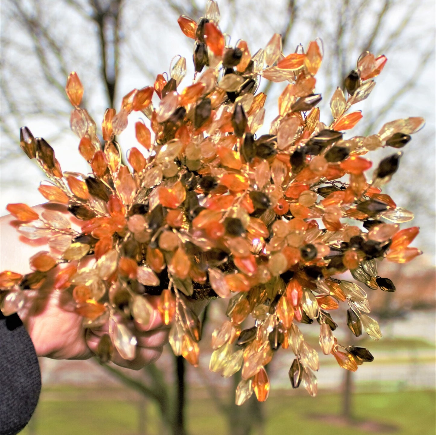 Vintage Lucite Napkin Rings - Set of 4 Floral Wire Table Décor