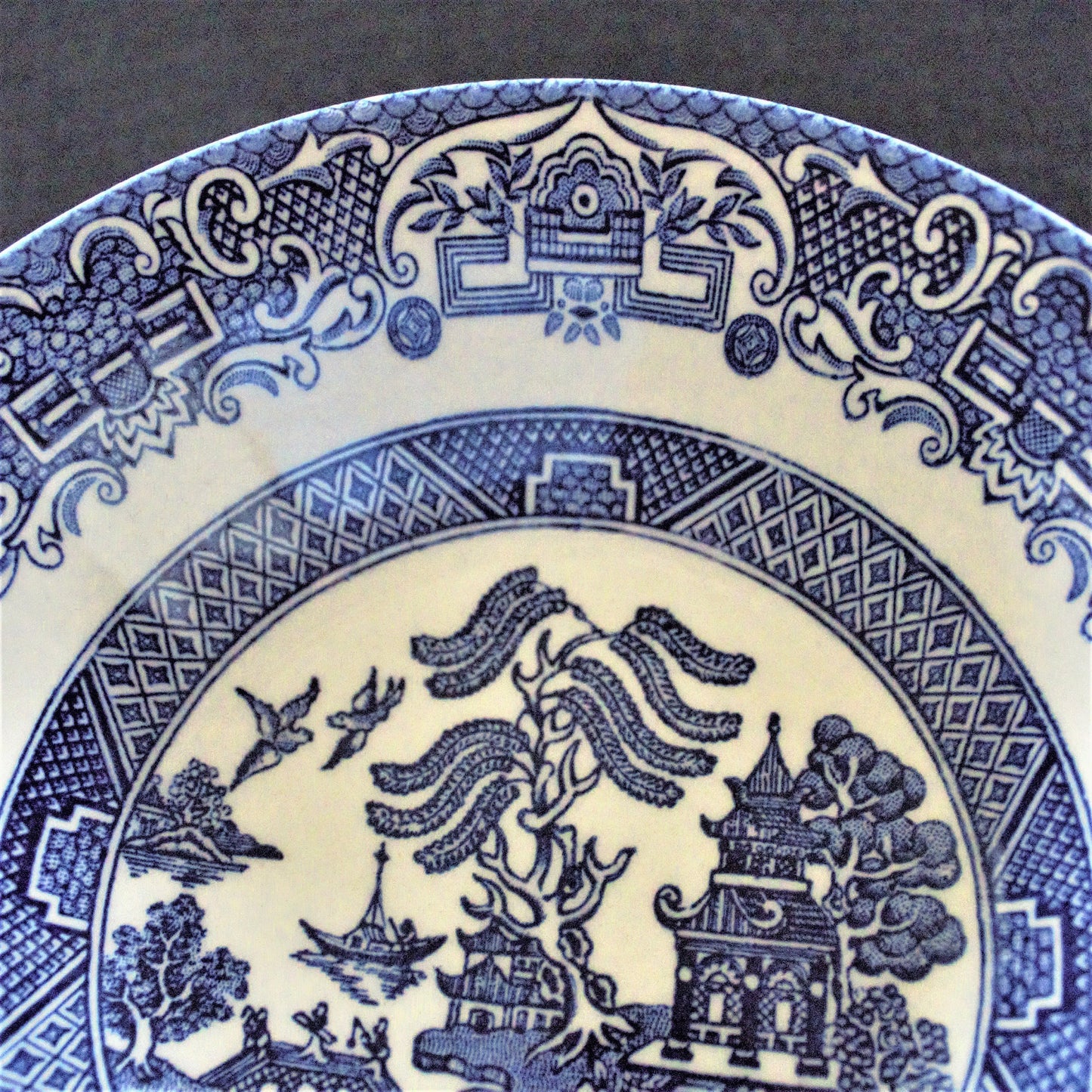 Vintage Blue Willow Soup Bowls - Pair of English Transferware Bowls