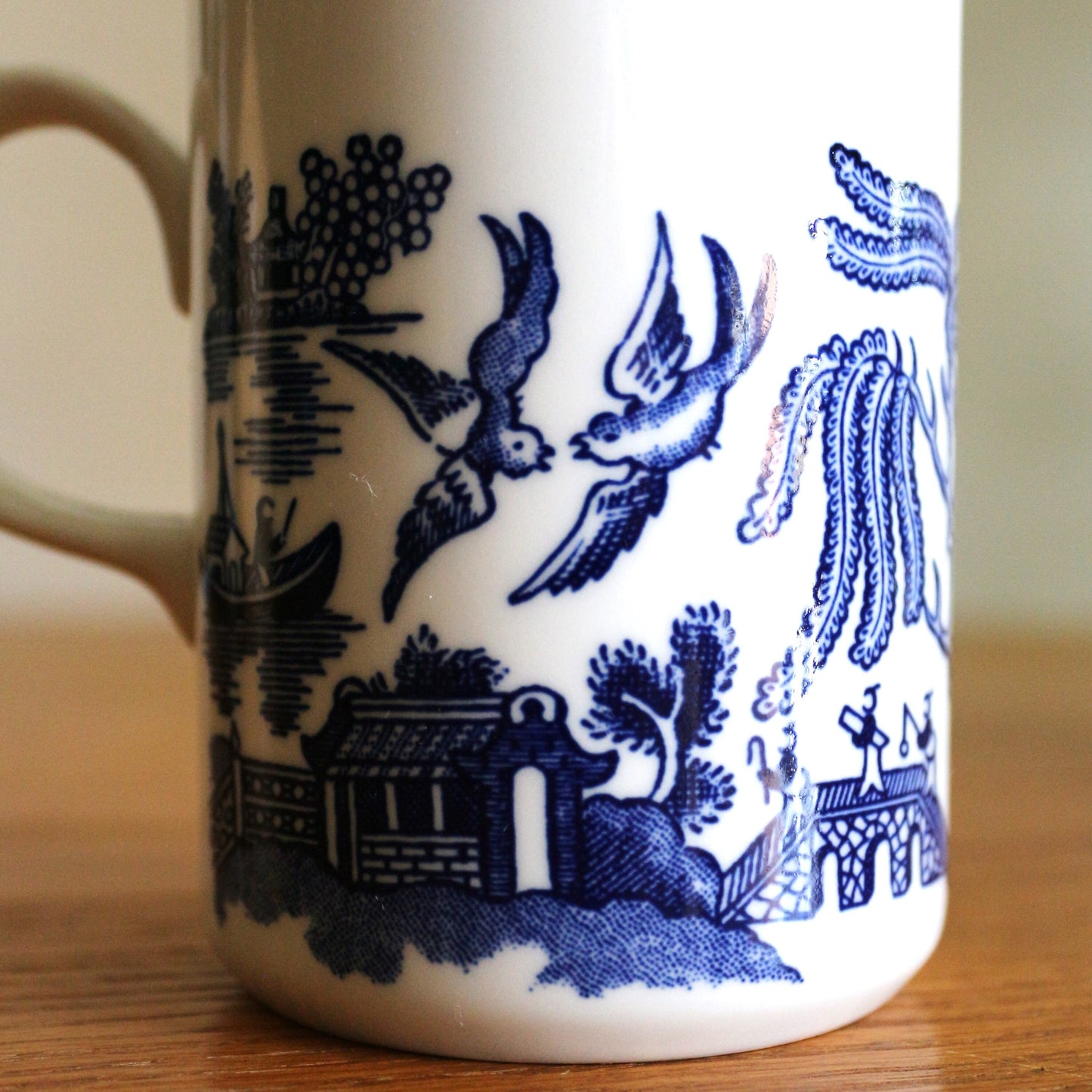 Vintage Blue Willow Mug Set: Rare English Coffee Cups, Made in England